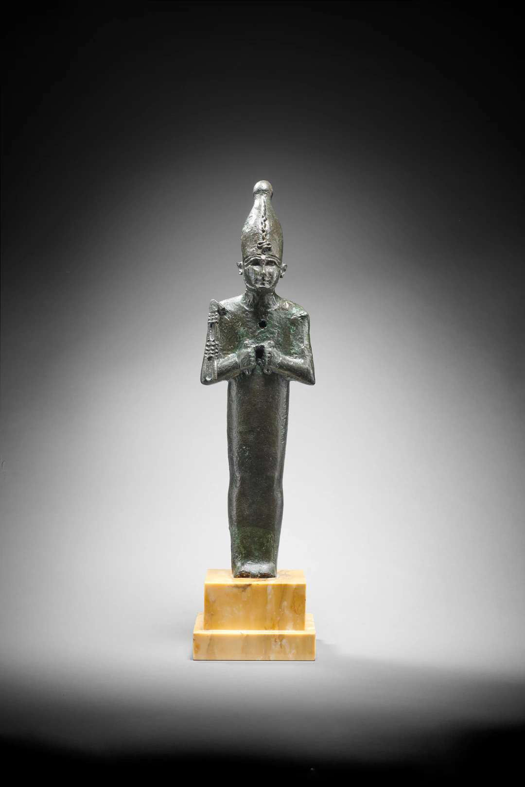 A Large bronze figure of Osiris
