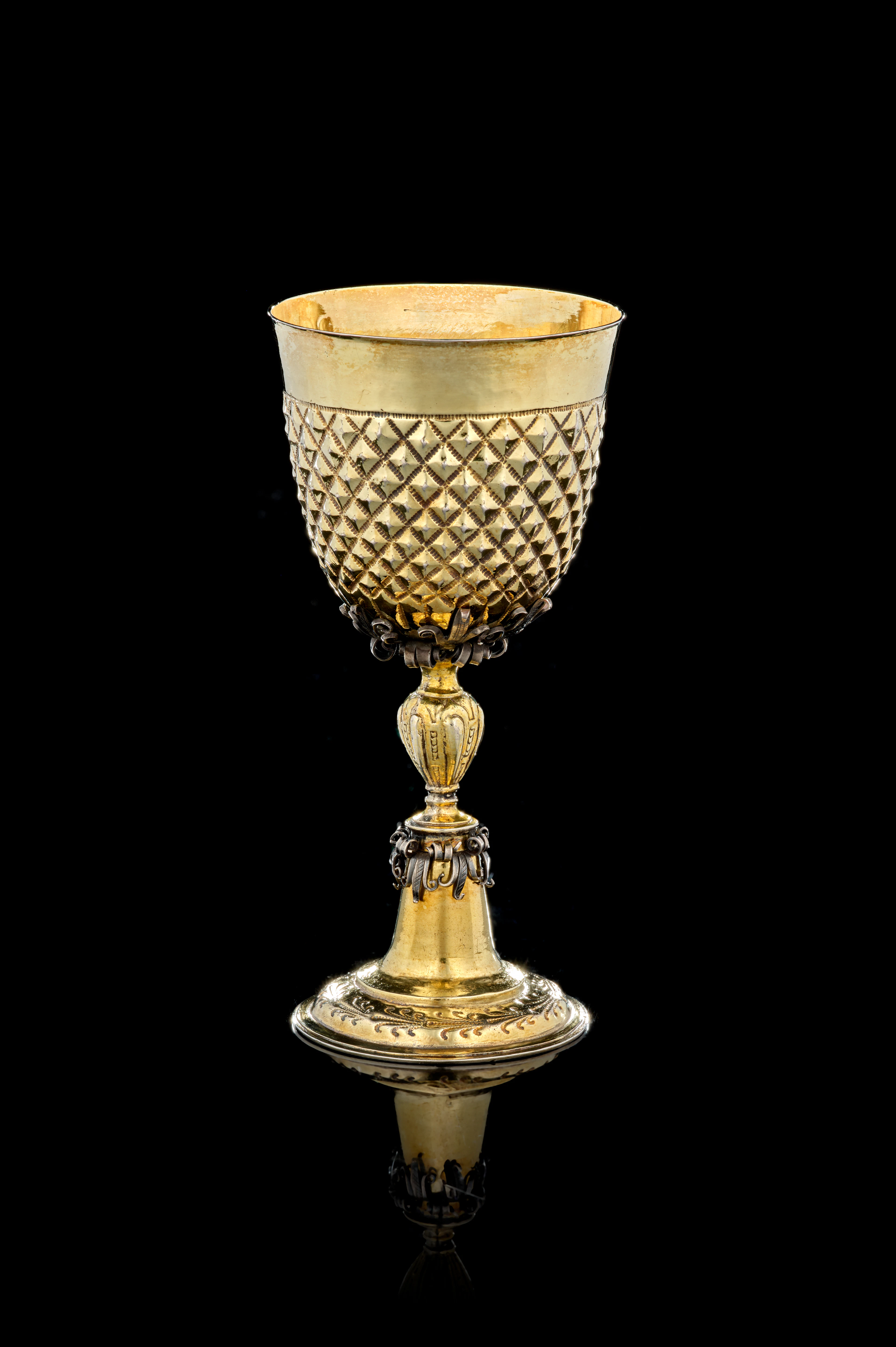A German parcel-gilt silver cup, Lorenz Tittecke, Nuremberg, 1609-1626