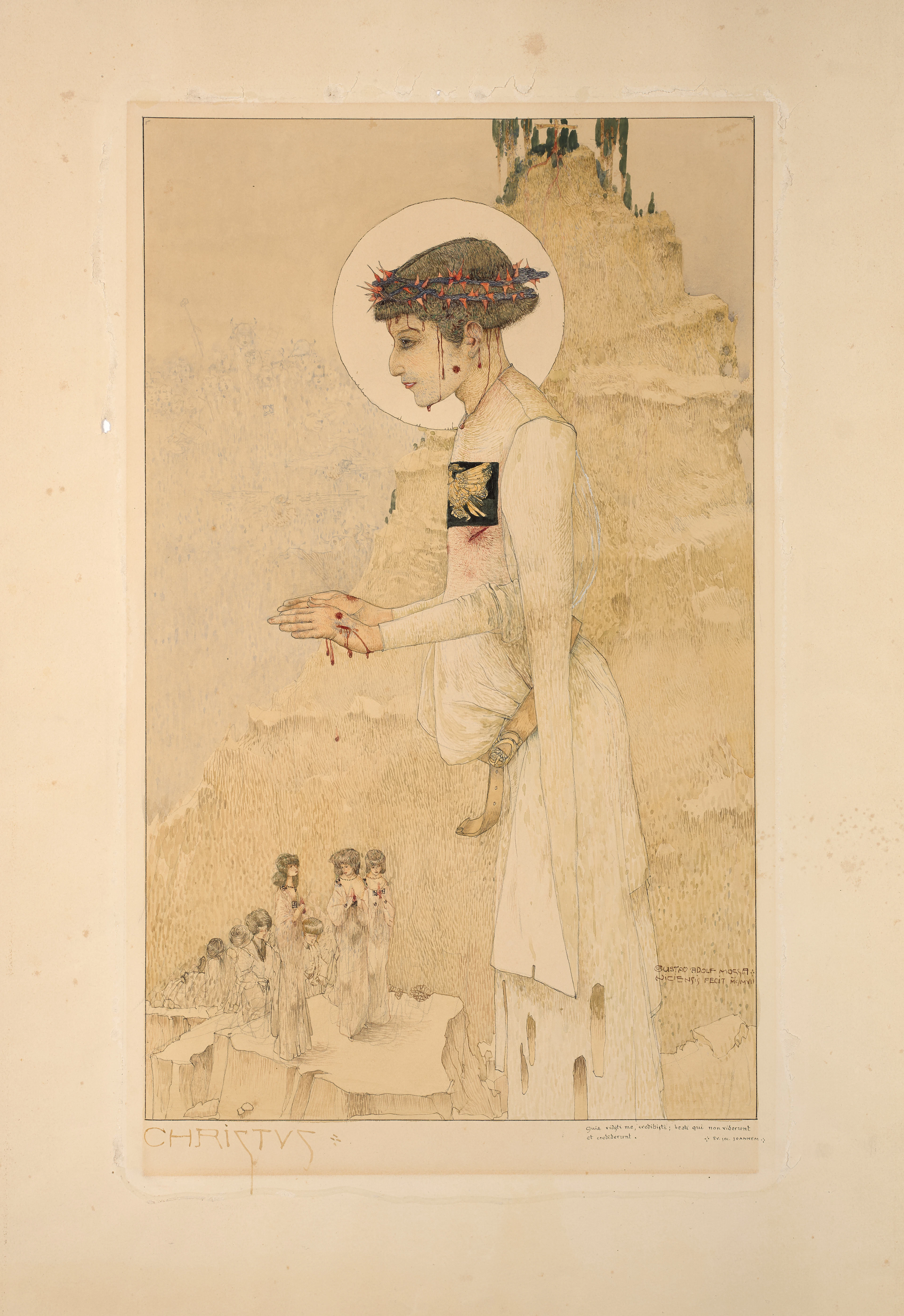 Gustav Adolf MOSSA Nice, 1883-1971 Christus - 1907