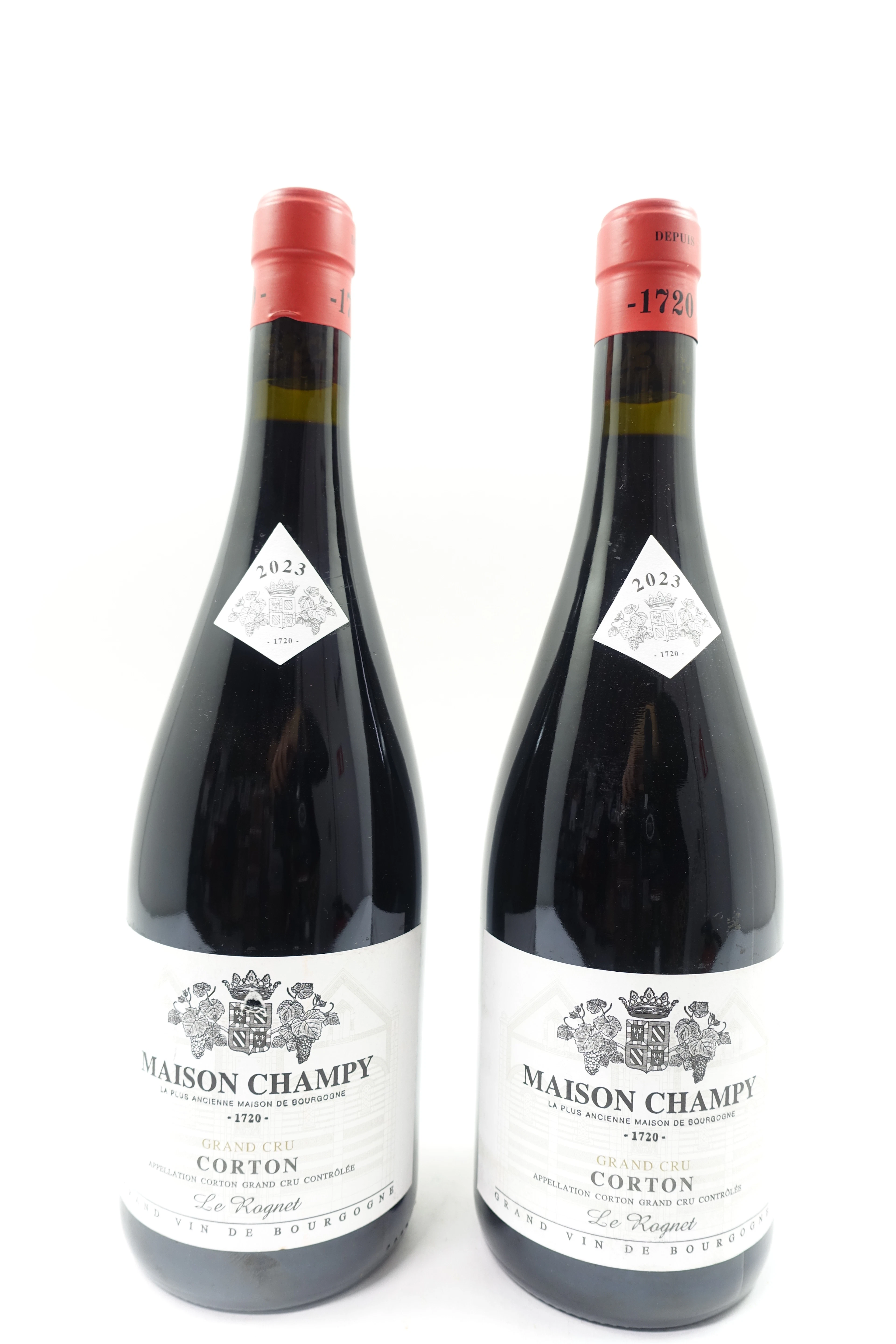 2 bts CORTON 2023 Grand Cru Le Rognet. Maison Champy