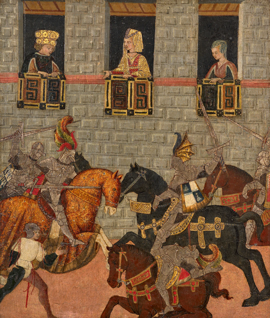 Apollonio DI GIOVANNI Florence, 1415 ou 1417–1465 Scène de tournoi
