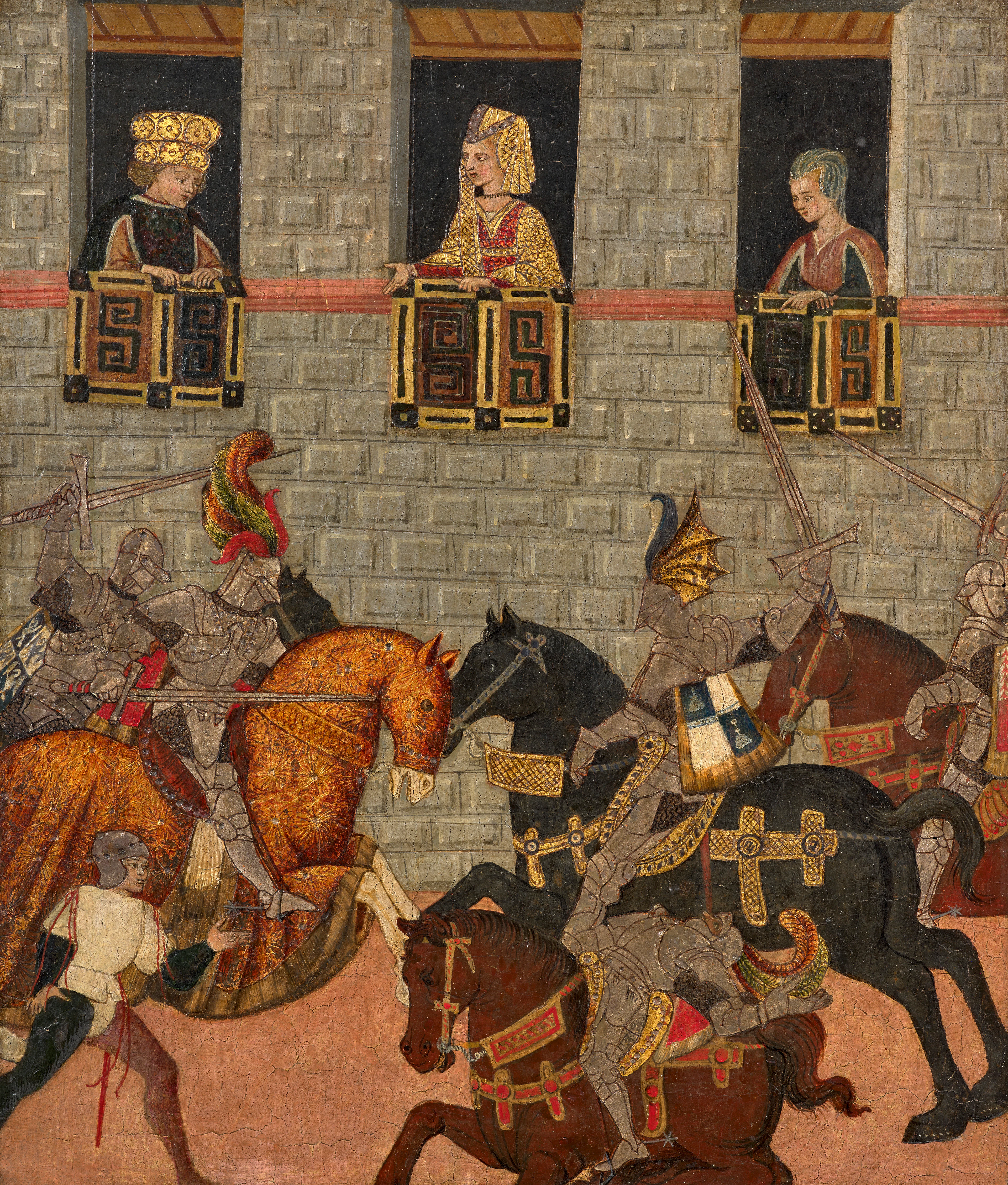Apollonio DI GIOVANNI Florence, 1415 ou 1417–1465 Scène de tournoi