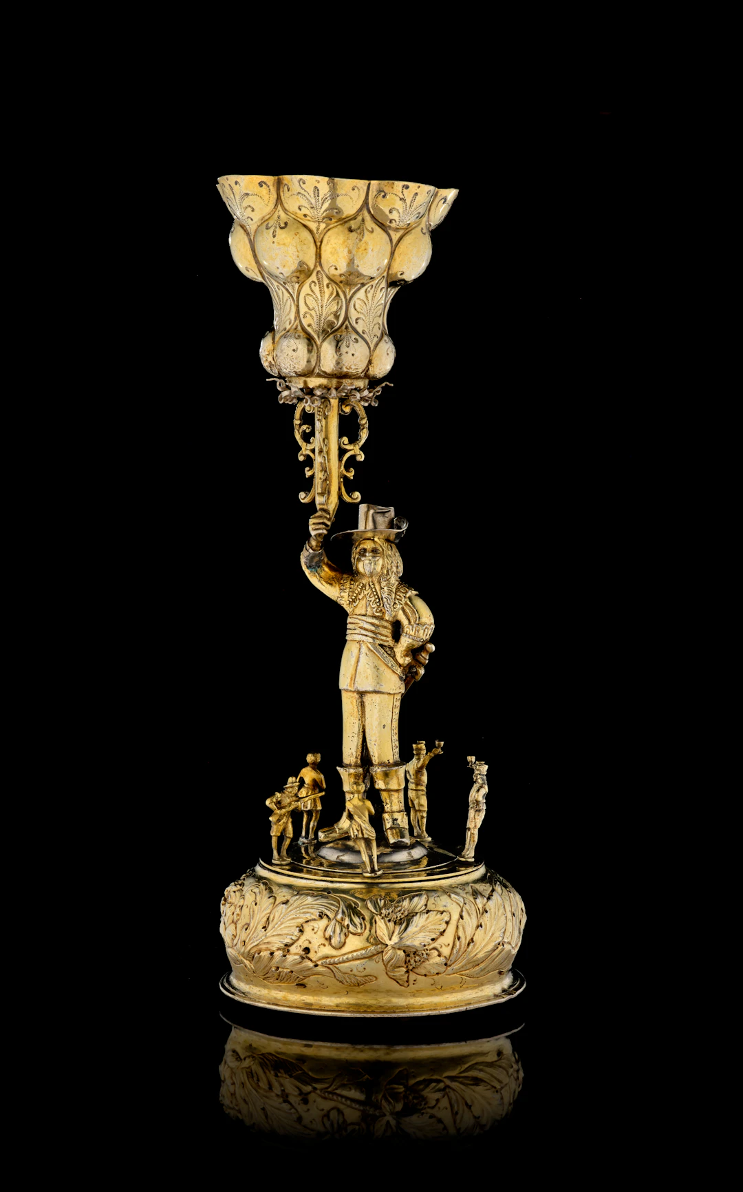 A German silver-gilt automaton cup, Thomas II Stoer, Nuremberg, the