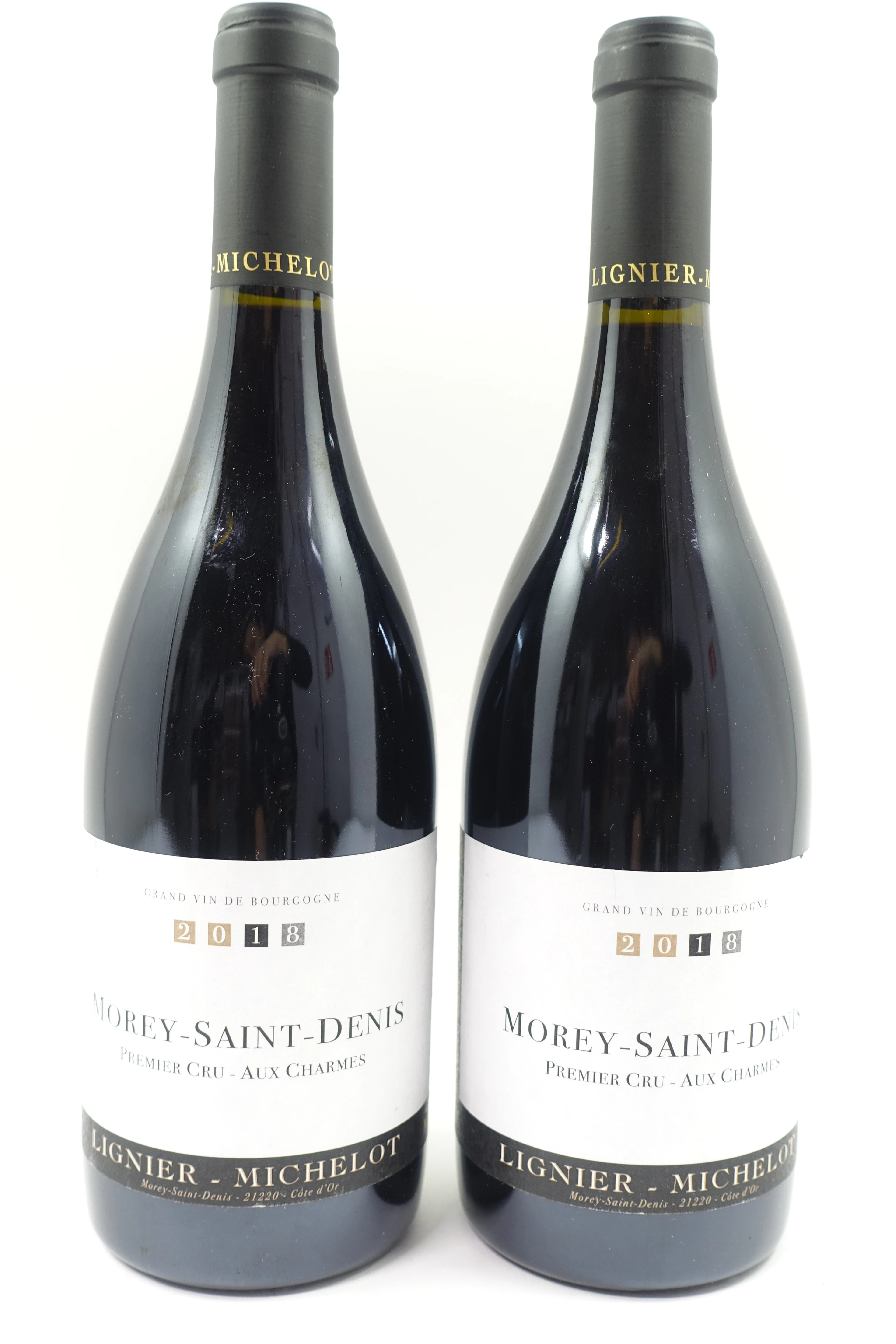 2 bts MOREY SAINT DENIS 2018 1er Cru aux Charmes. Lignier Michelot