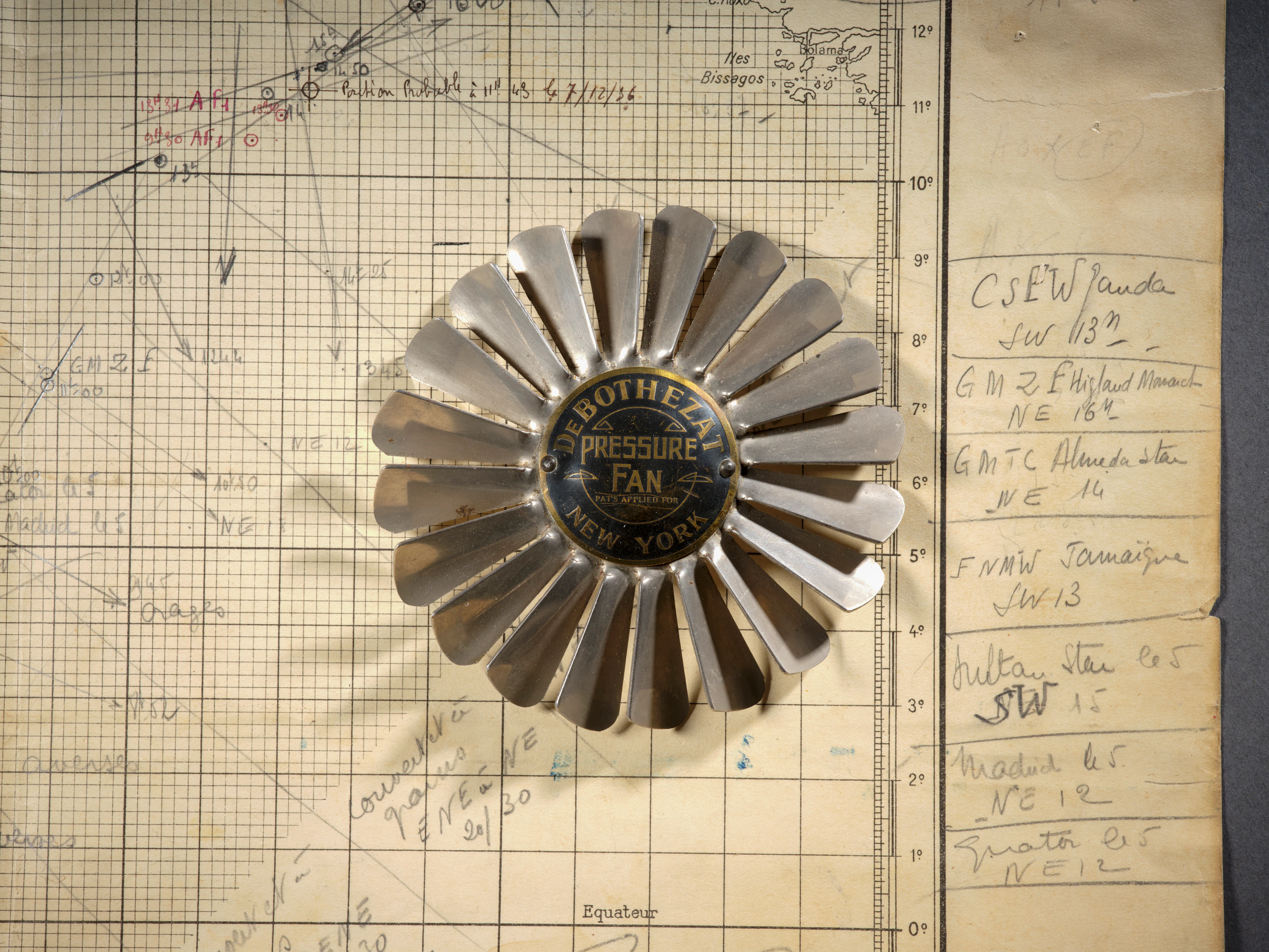 PETITE HÉLICE, ÉLÉMENT PROVENANT PROBABLEMENT D’UN AVION DE JEAN MERMOZ