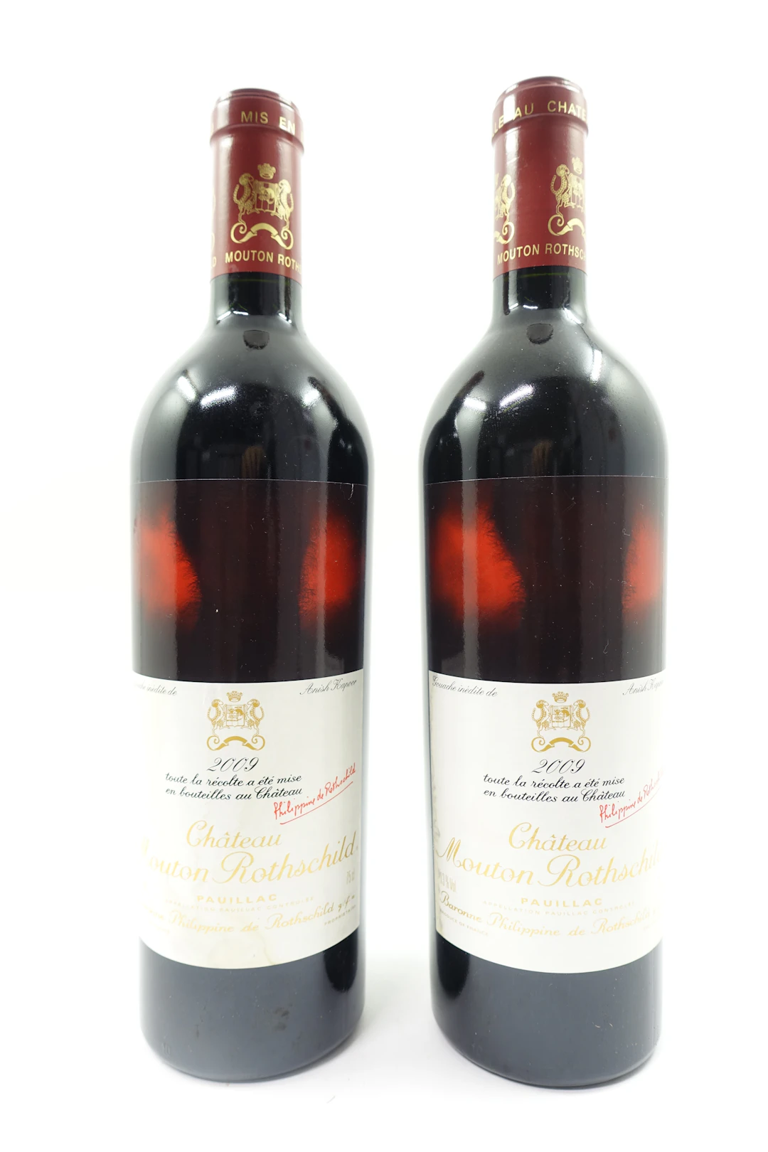2 bts CH MOUTON ROTHSCHILD 2009 1er GC Pauillac
