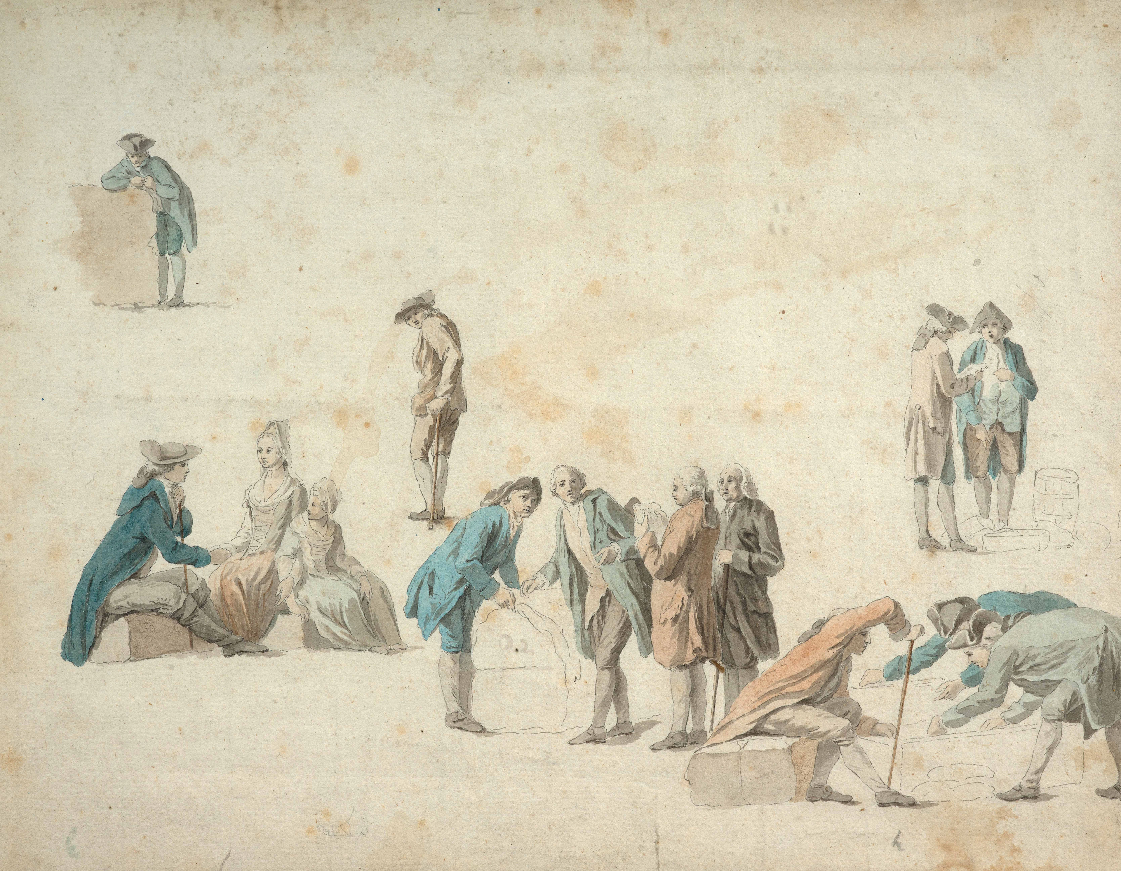 Nicolas-Bernard LÉPICIÉ Paris, 1735 – 1784 Etudes de personnages pour