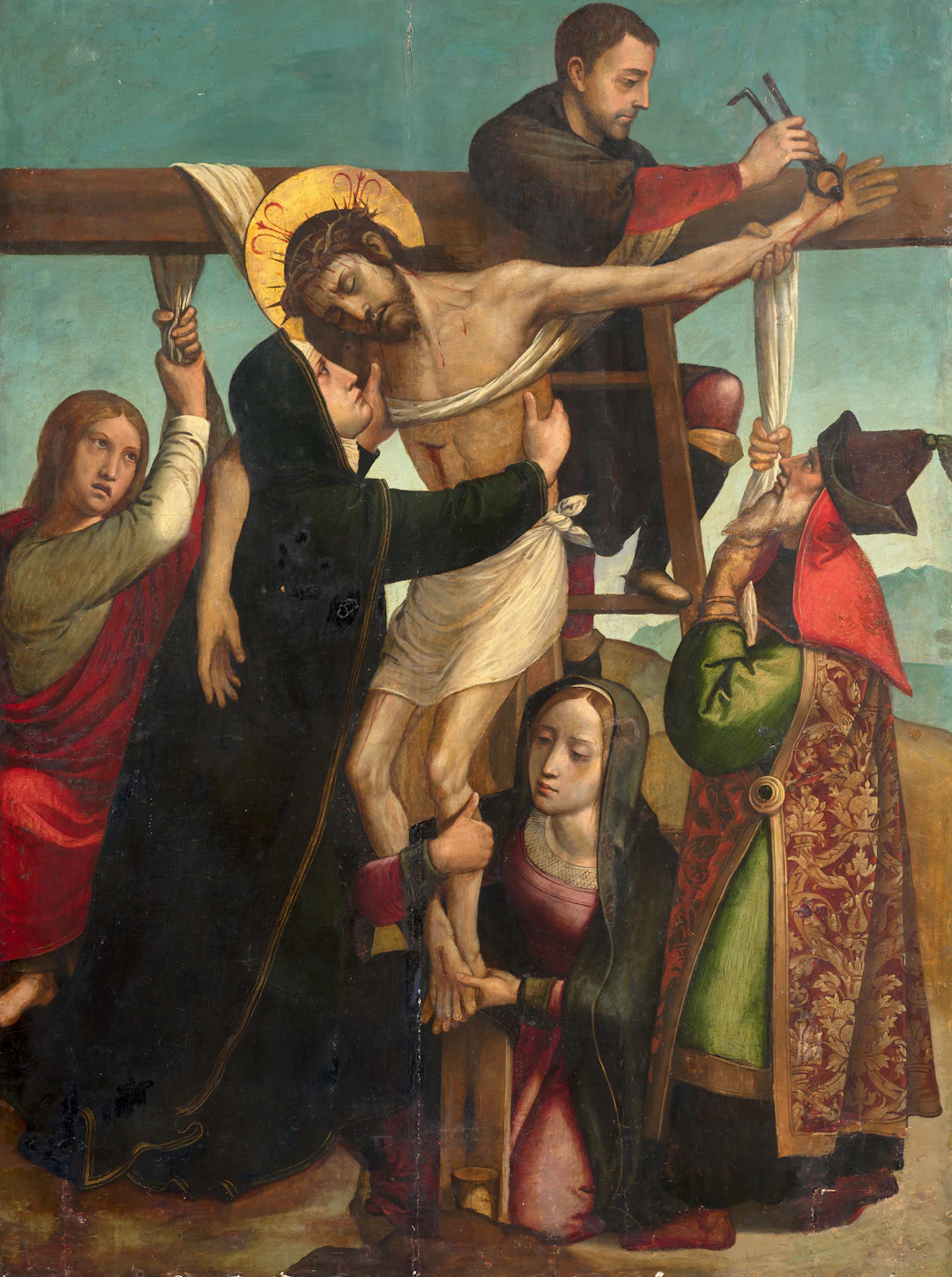 Antonio de COMONTES Actif à Tolède de 1513 à 1547 Descente de Croix