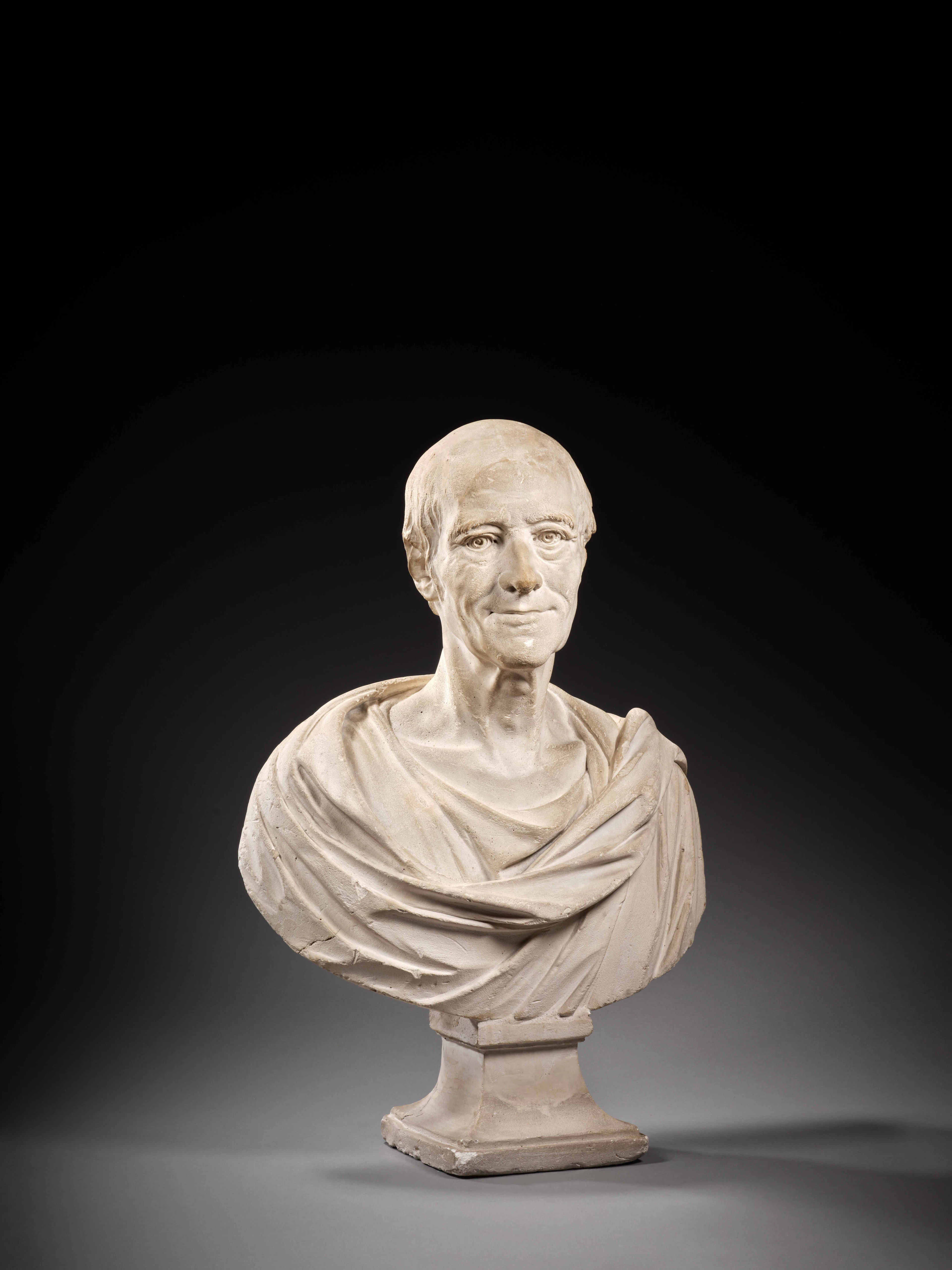 Jean-Baptiste PIGALLE Paris, 1714 - 1785 Portrait de Voltaire en buste