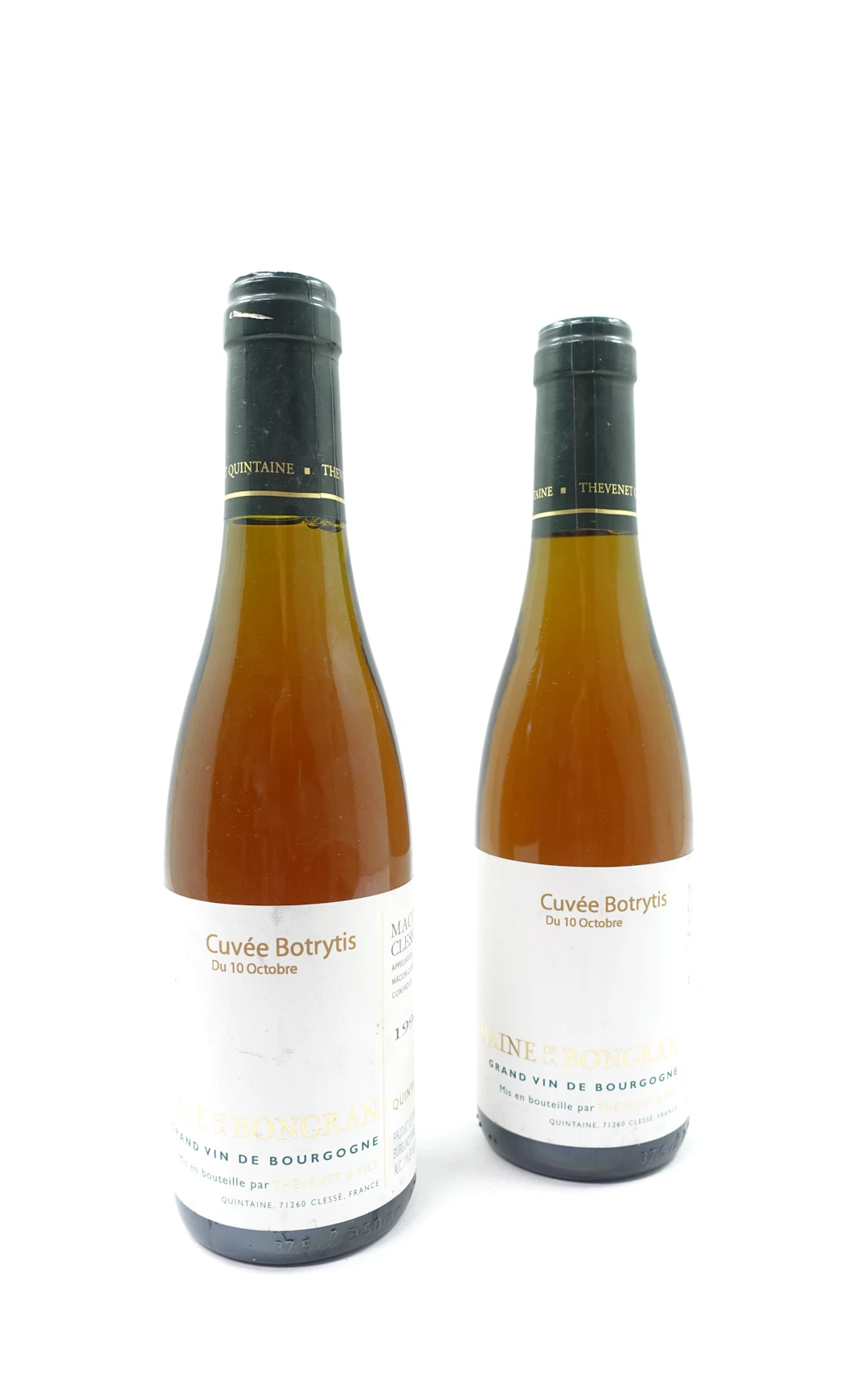 2 demi-bts MACON CLESSE 1994 Cuvée Botytis du 10 Octobre. Quintaine.