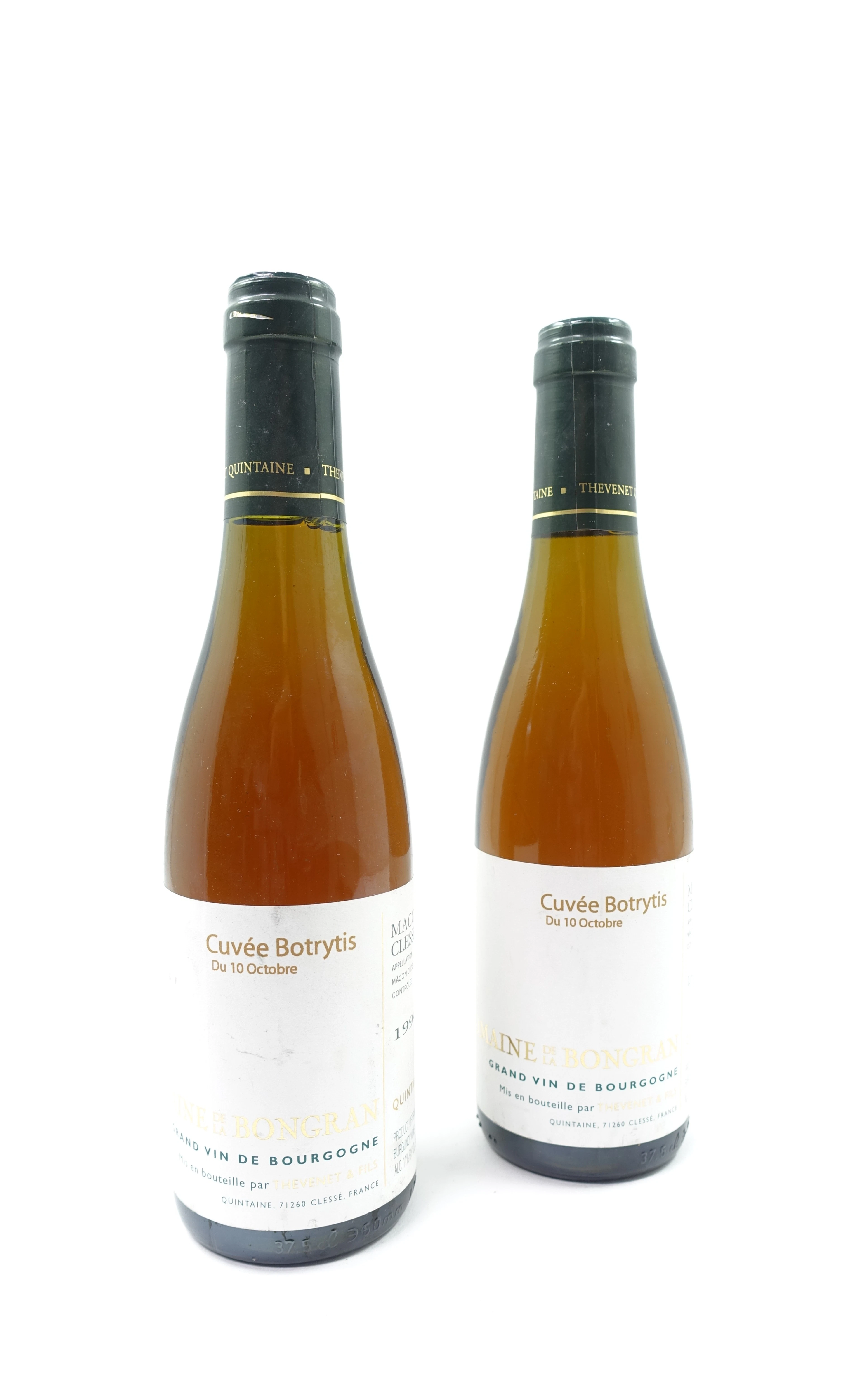 2 demi-bts MACON CLESSE 1994 Cuvée Botytis du 10 Octobre. Quintaine.
