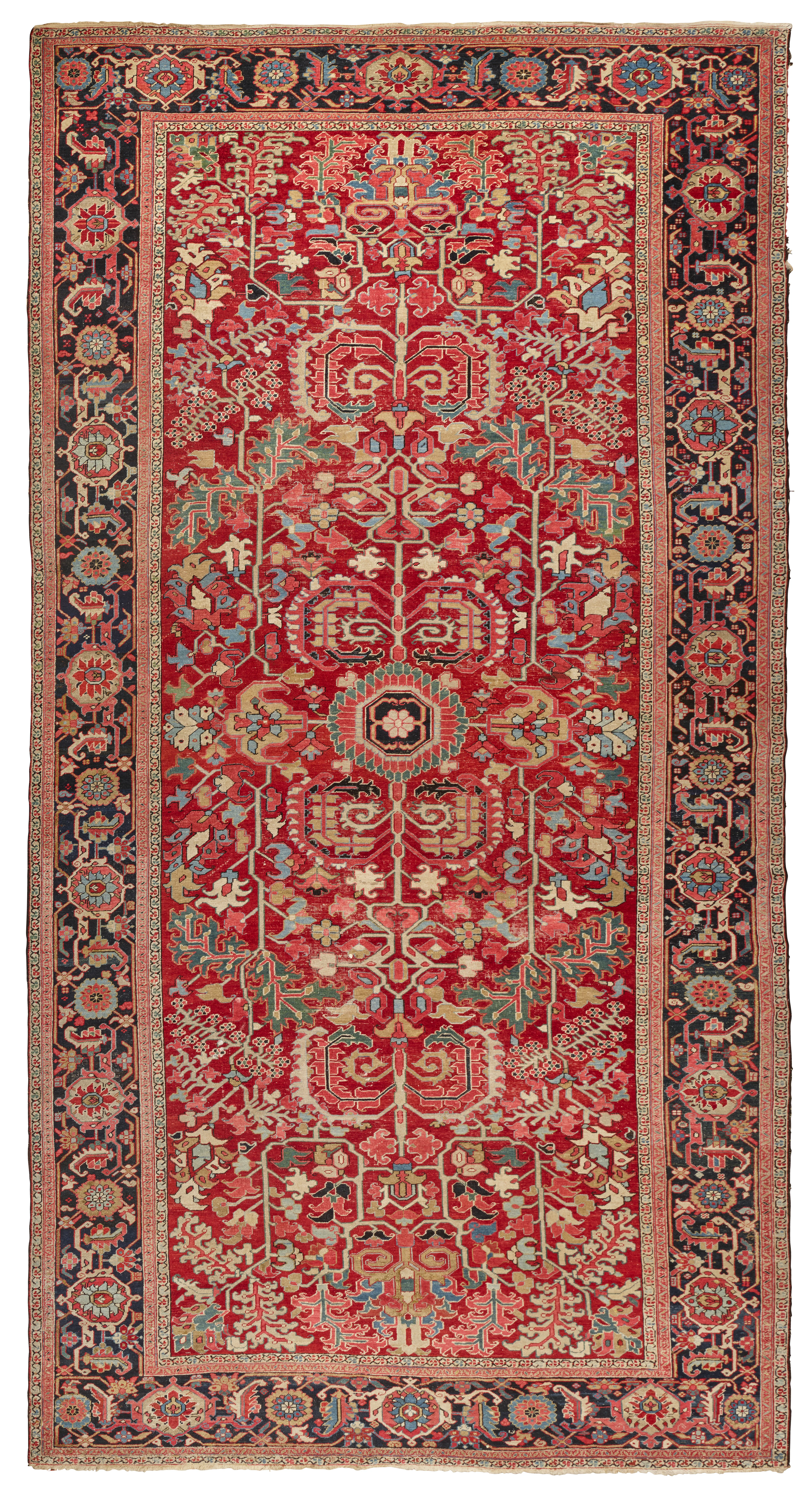 TAPIS HERIZ DE FORMAT KELLEH, NORD-OUEST DE LA PERSE, IRAN, VERS 1900