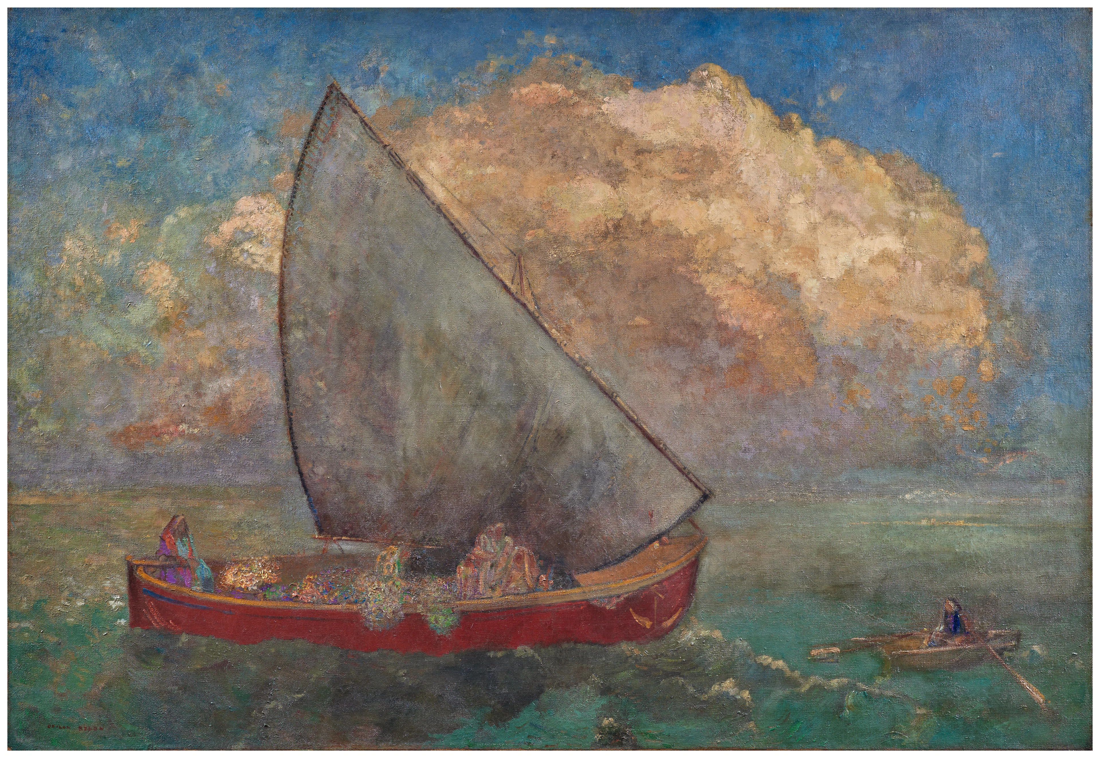 La barque rouge - circa 1900