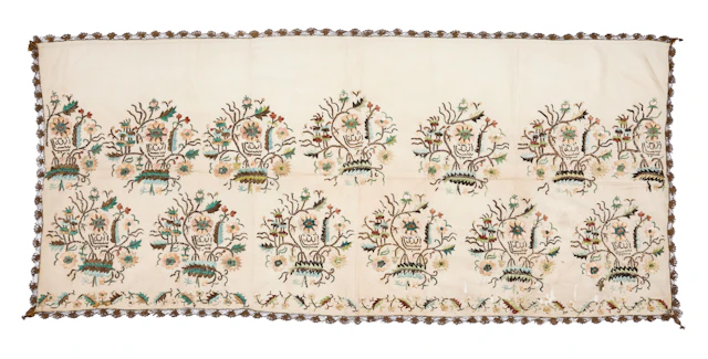 An Ottoman Embroidered Bath Towel