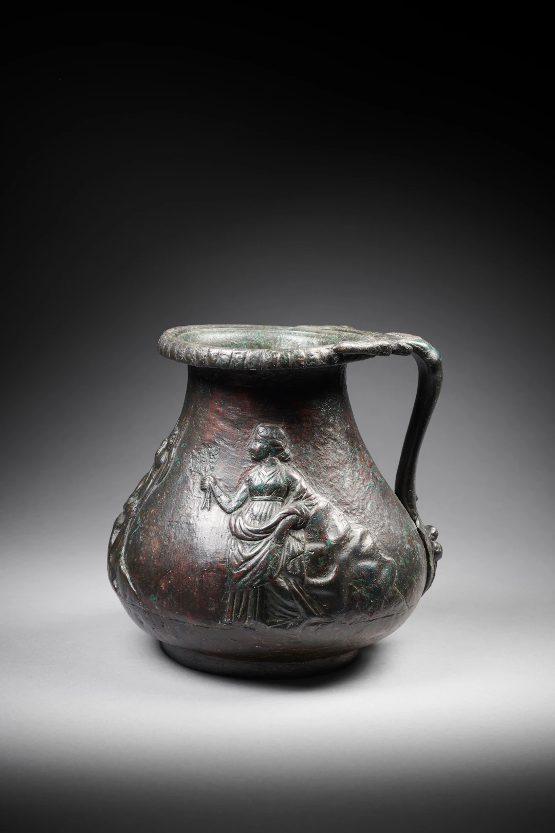 A Roman bronze olpe