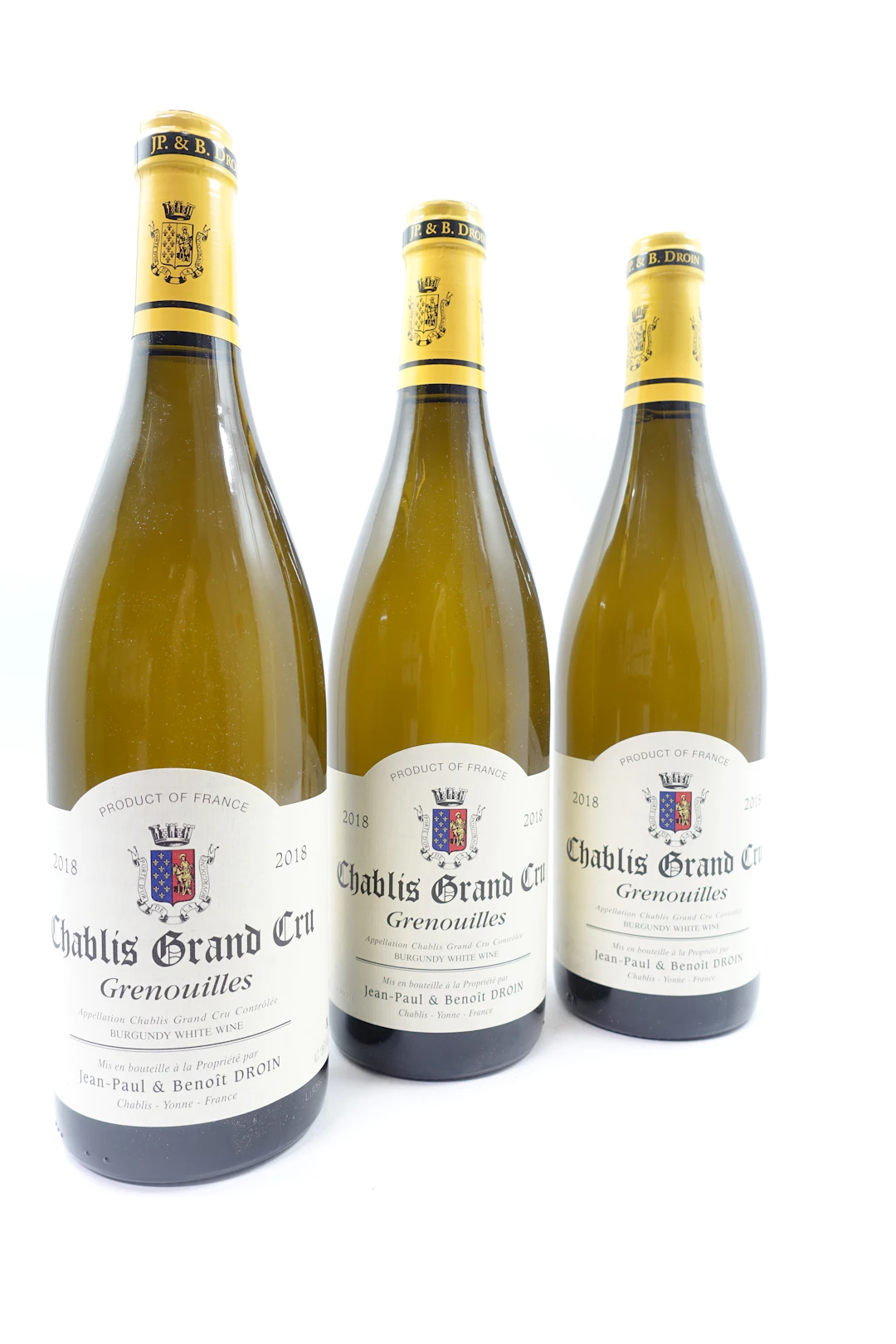 10 bts CHABLIS 2018 Grand Cru Grenouilles. Jean Paul & Benoît