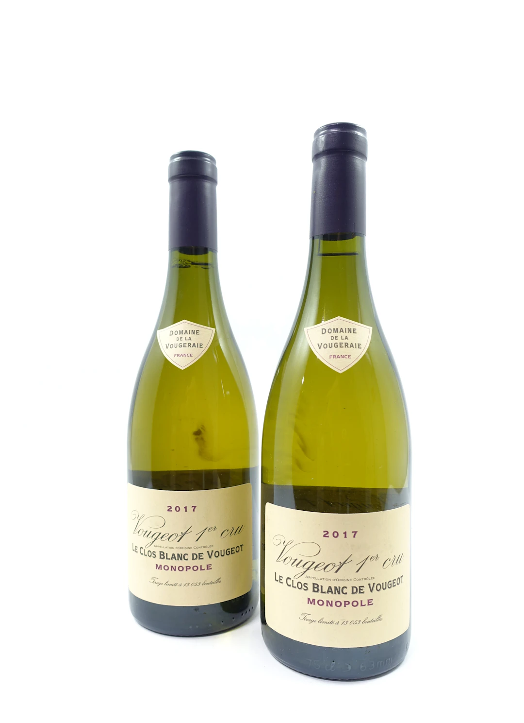2 bts VOUGEOT 2017 (blanc) 1er Cru Clos Blanc de Vougeot. Domaine