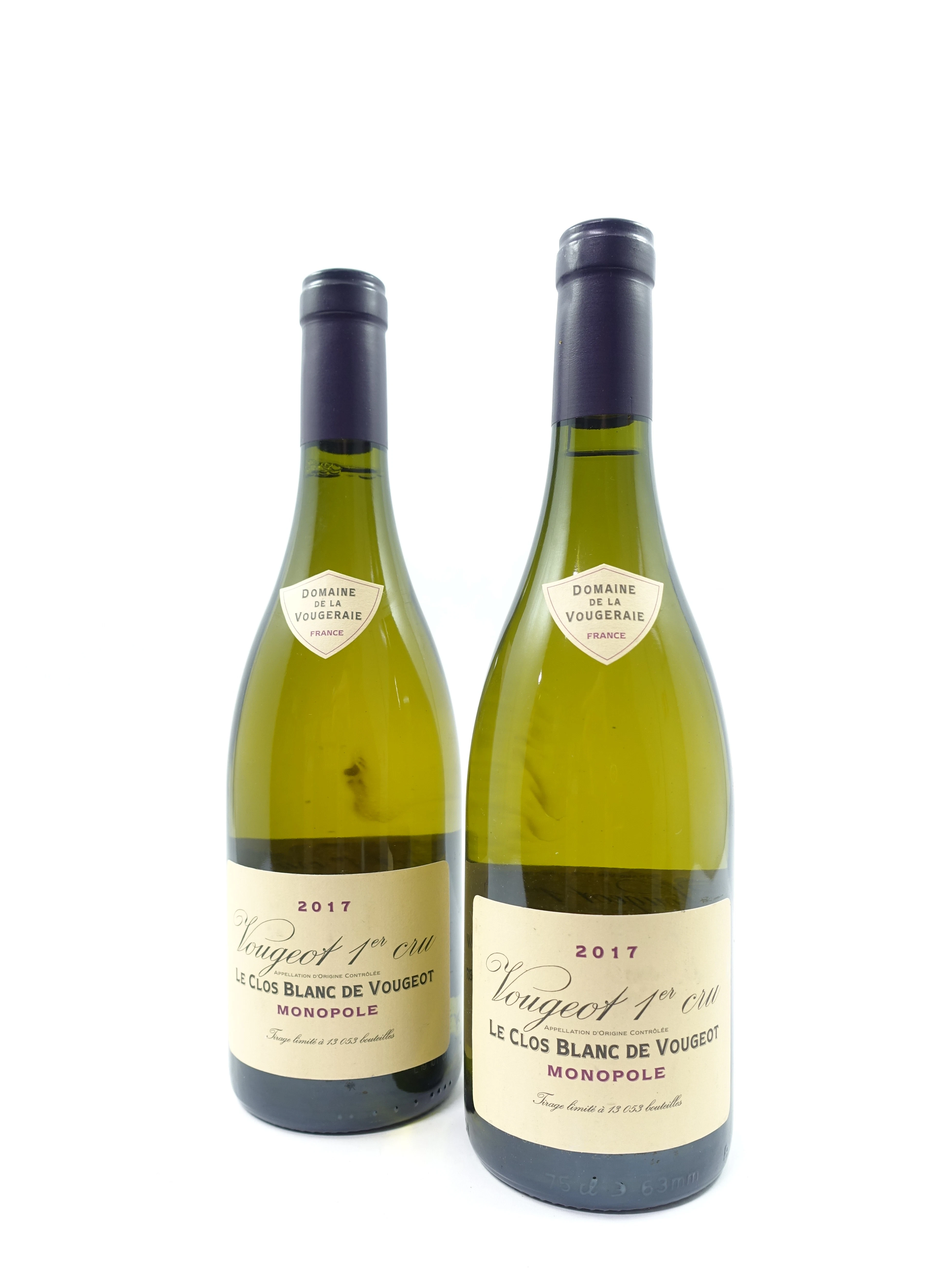 2 bts VOUGEOT 2017 (blanc) 1er Cru Clos Blanc de Vougeot. Domaine