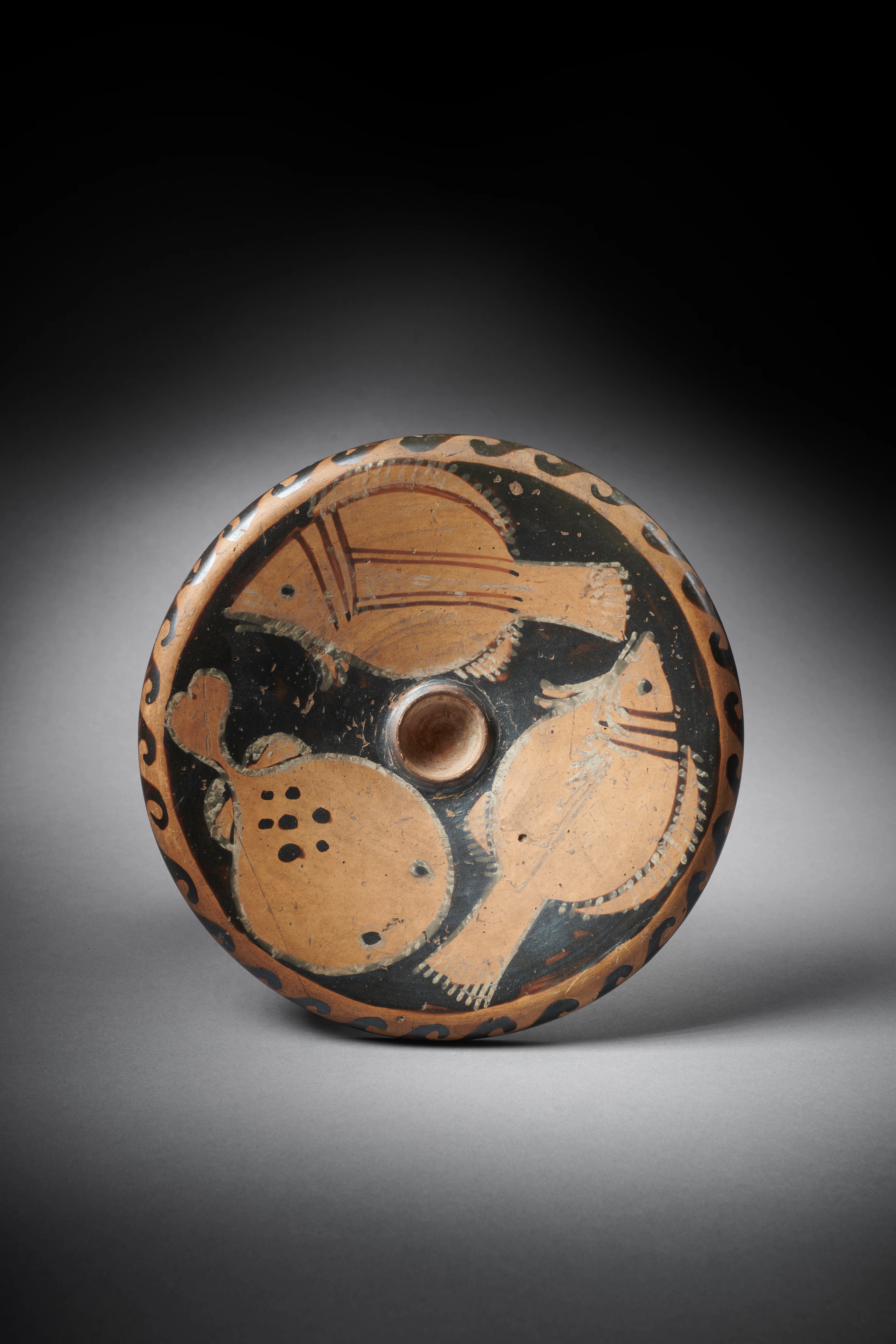 A Campanian red-figured fish plate
