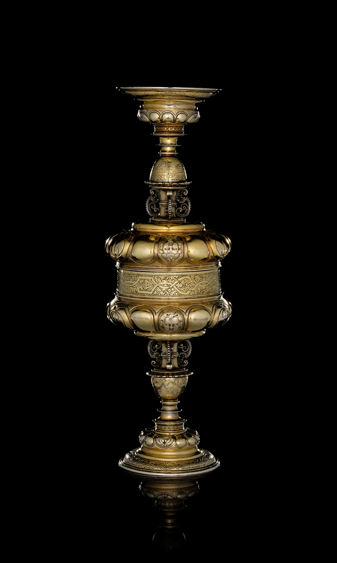 A German silver-gilt double cup, Arnold Schmid, Nuremberg, 1559-1570