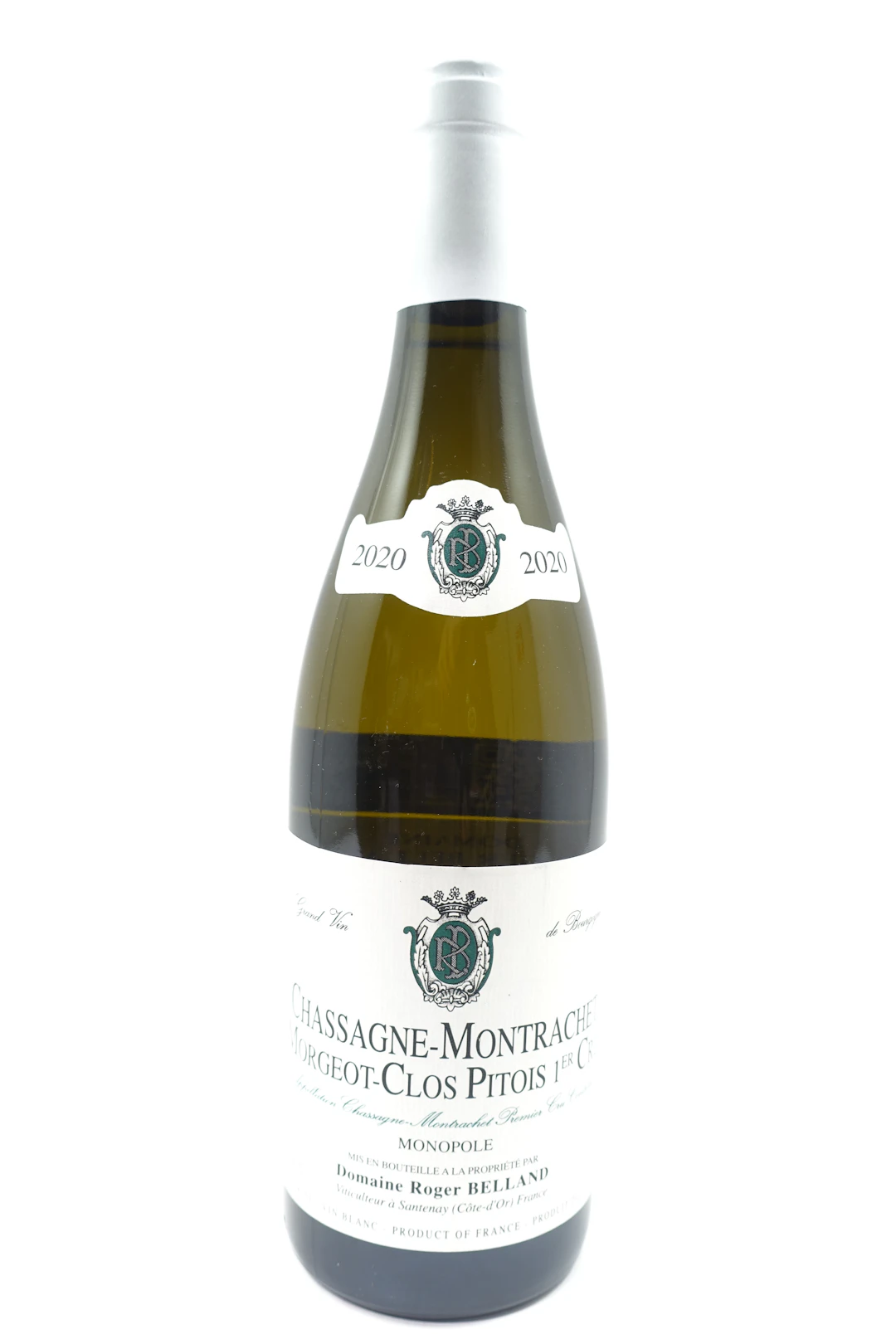 1 bt CHASSAGNE MONTRACHET 2020 (blanc) 1er Cru Morgeot Clos Pitois.