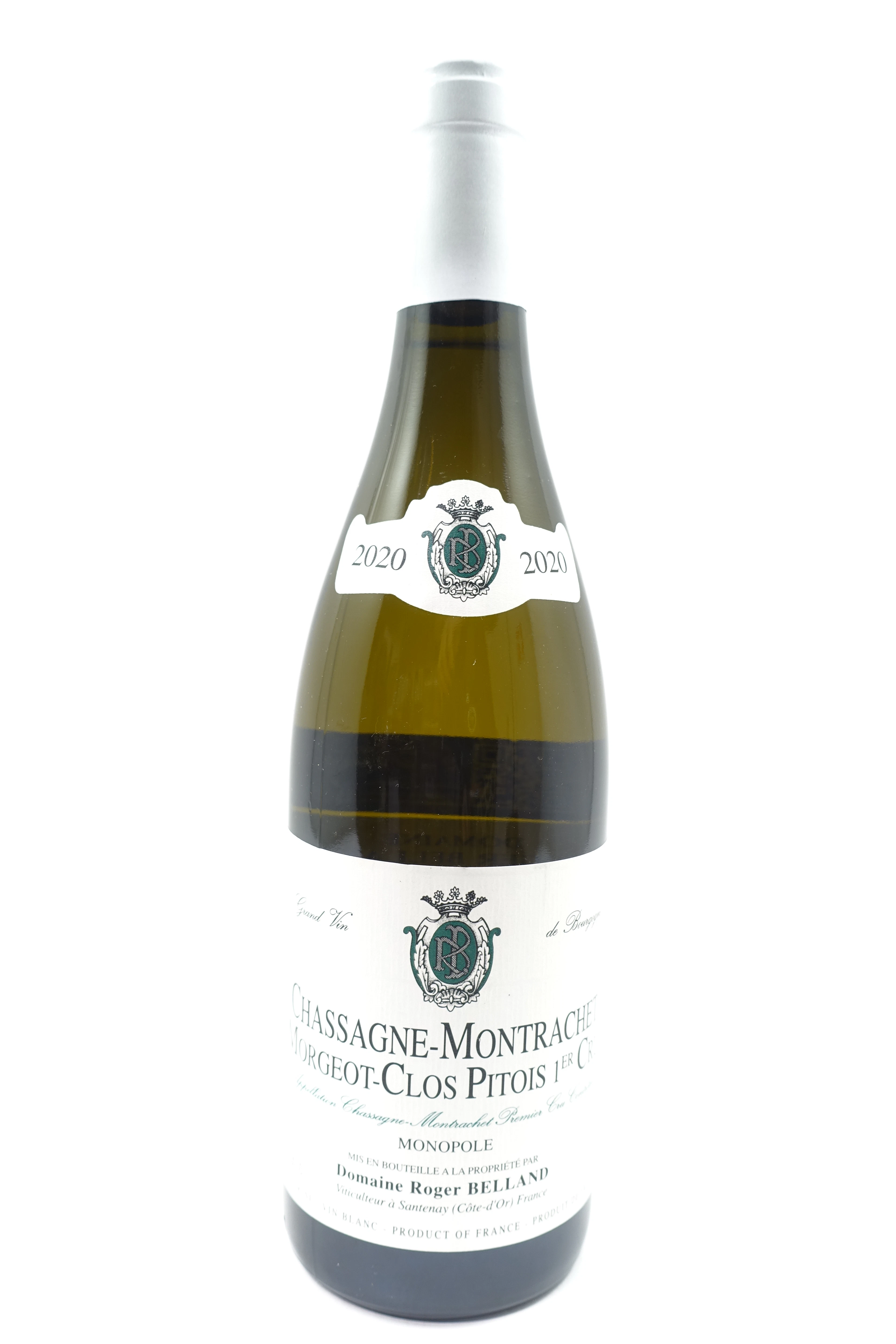 1 bt CHASSAGNE MONTRACHET 2020 (blanc) 1er Cru Morgeot Clos Pitois.