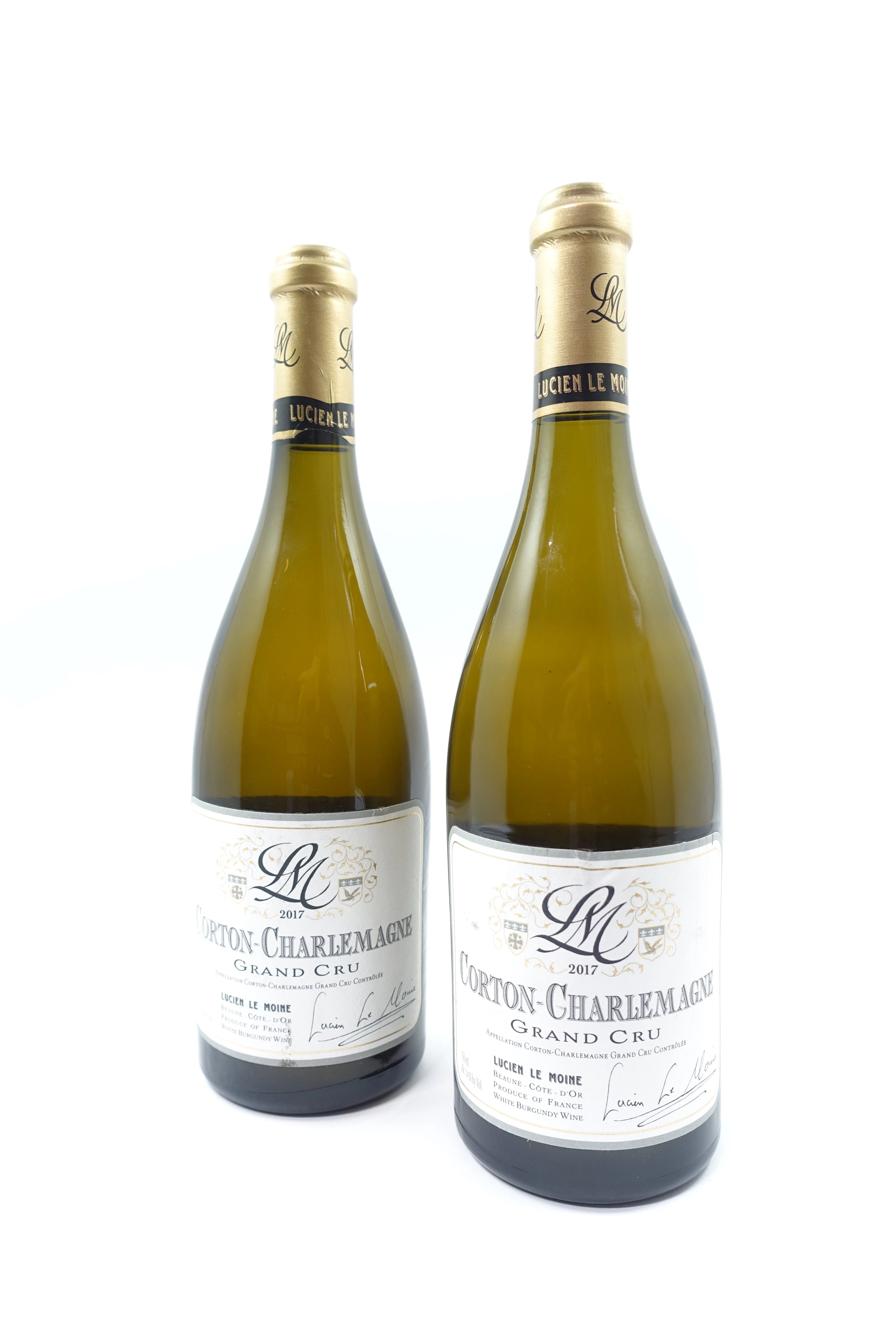 2 bts CORTON CHARLEMAGNE 2017 Grand Cru. Lucien Le Moine