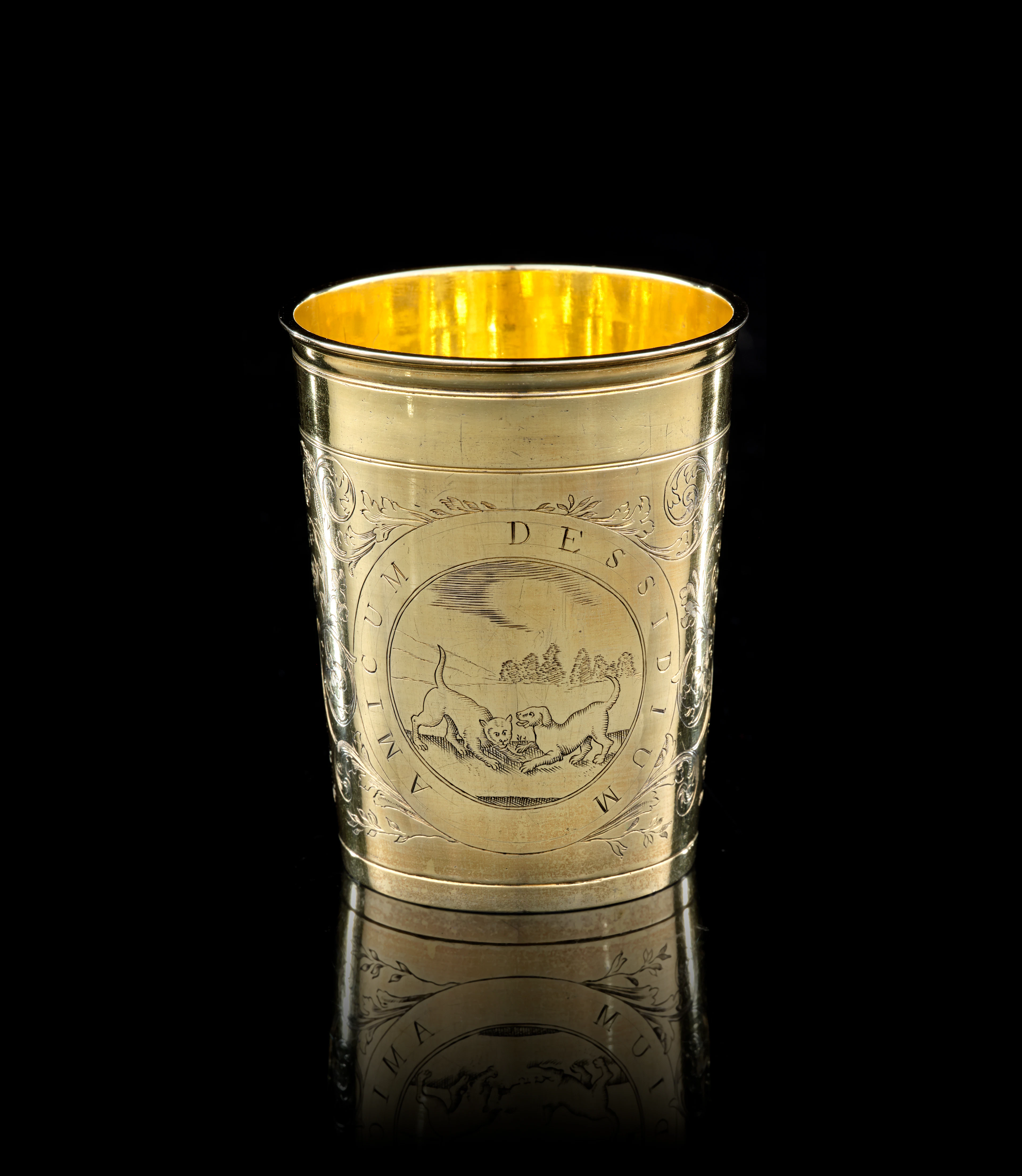 A German silver-gilt beaker, Paul Solanier, Augsburg, 1692-1697