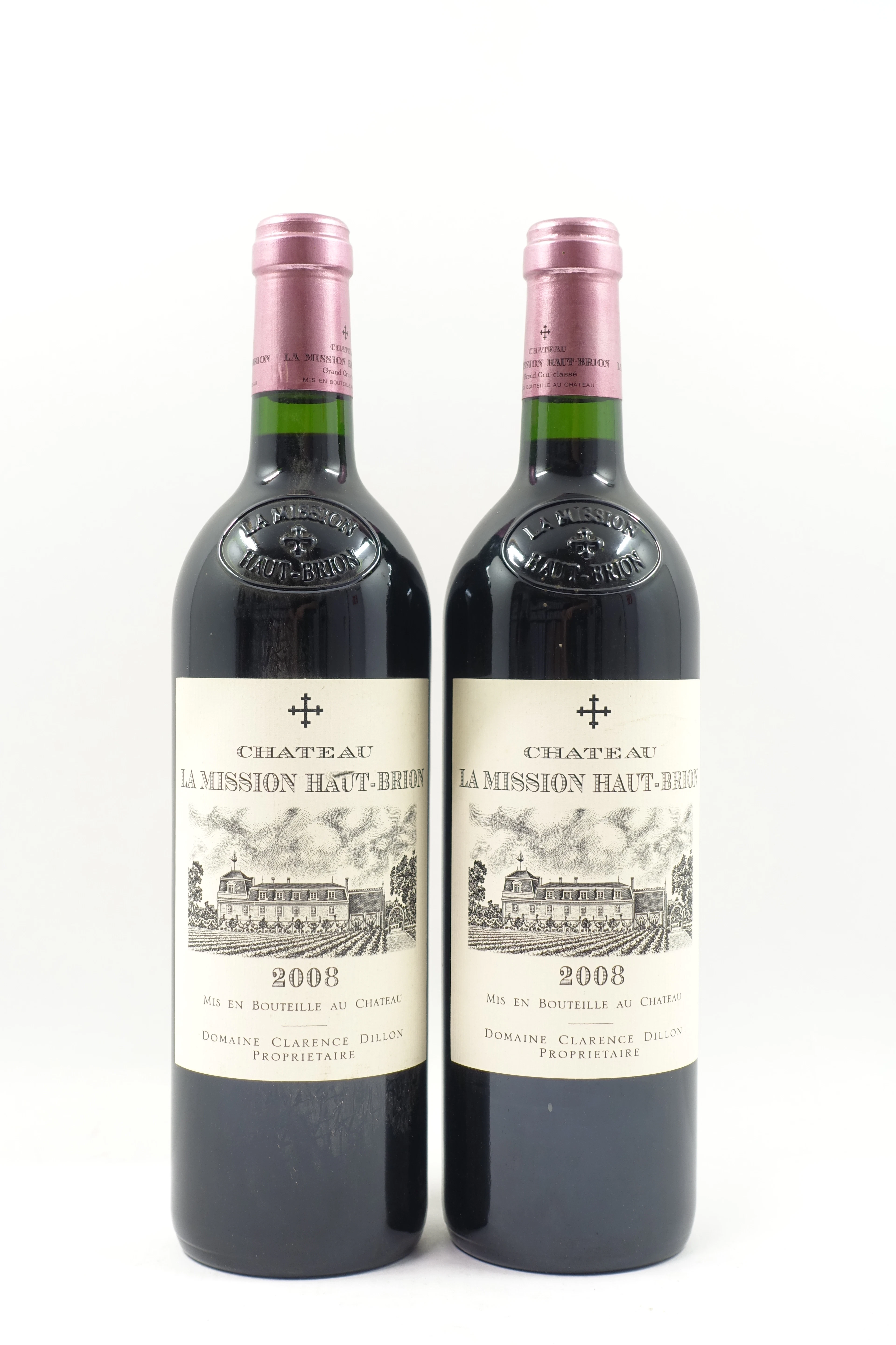 2 bts CH LA MISSION HAUT BRION 2008 CC Pessac Léognan