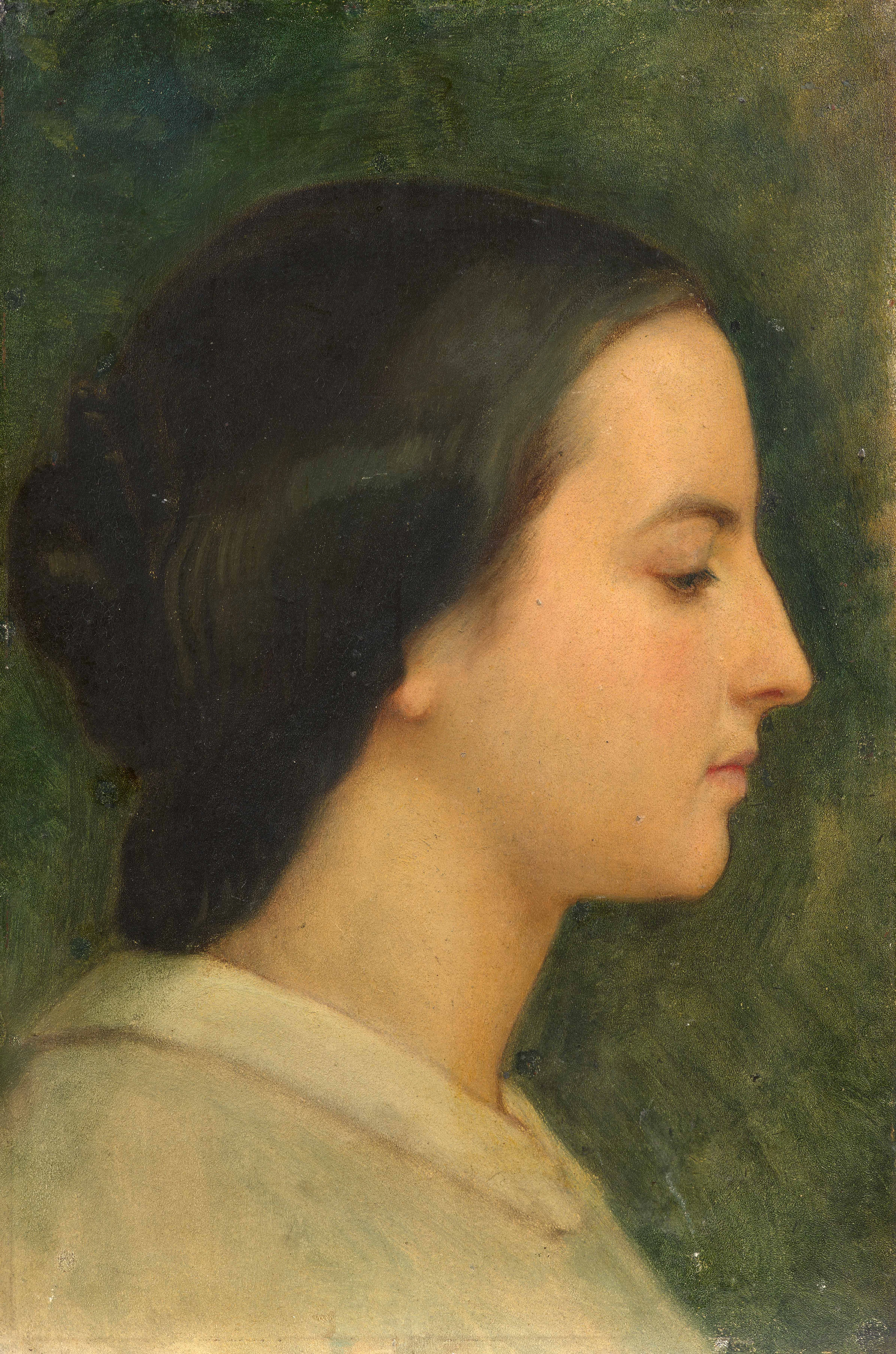 William BOUGUEREAU La Rochelle, 1825 - 1905 Portrait présumé de Nelly