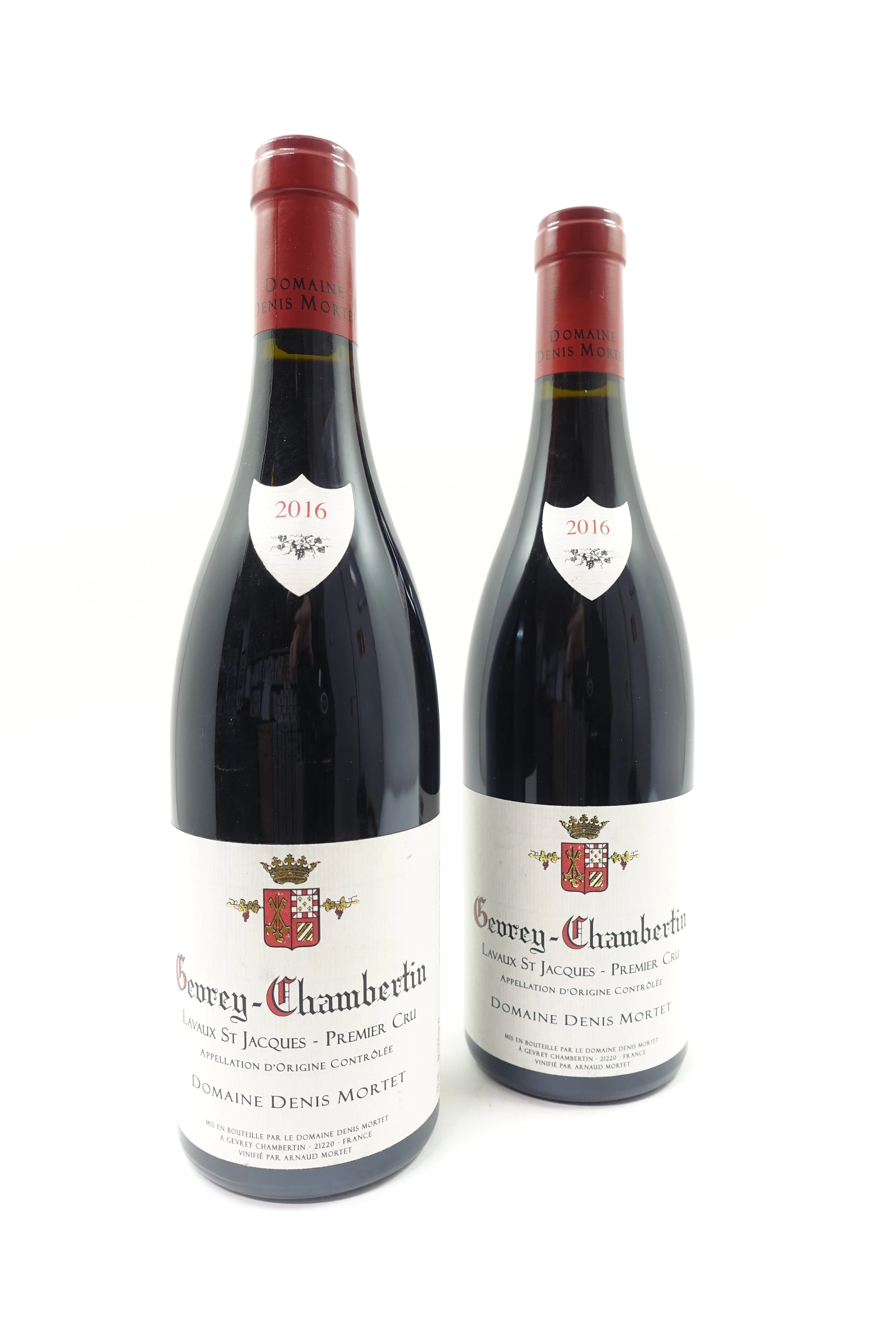 2 bts GEVREY CHAMBERTIN 2016 1er Cru Lavaux Saint Jacques. Domaine Denis Mortet