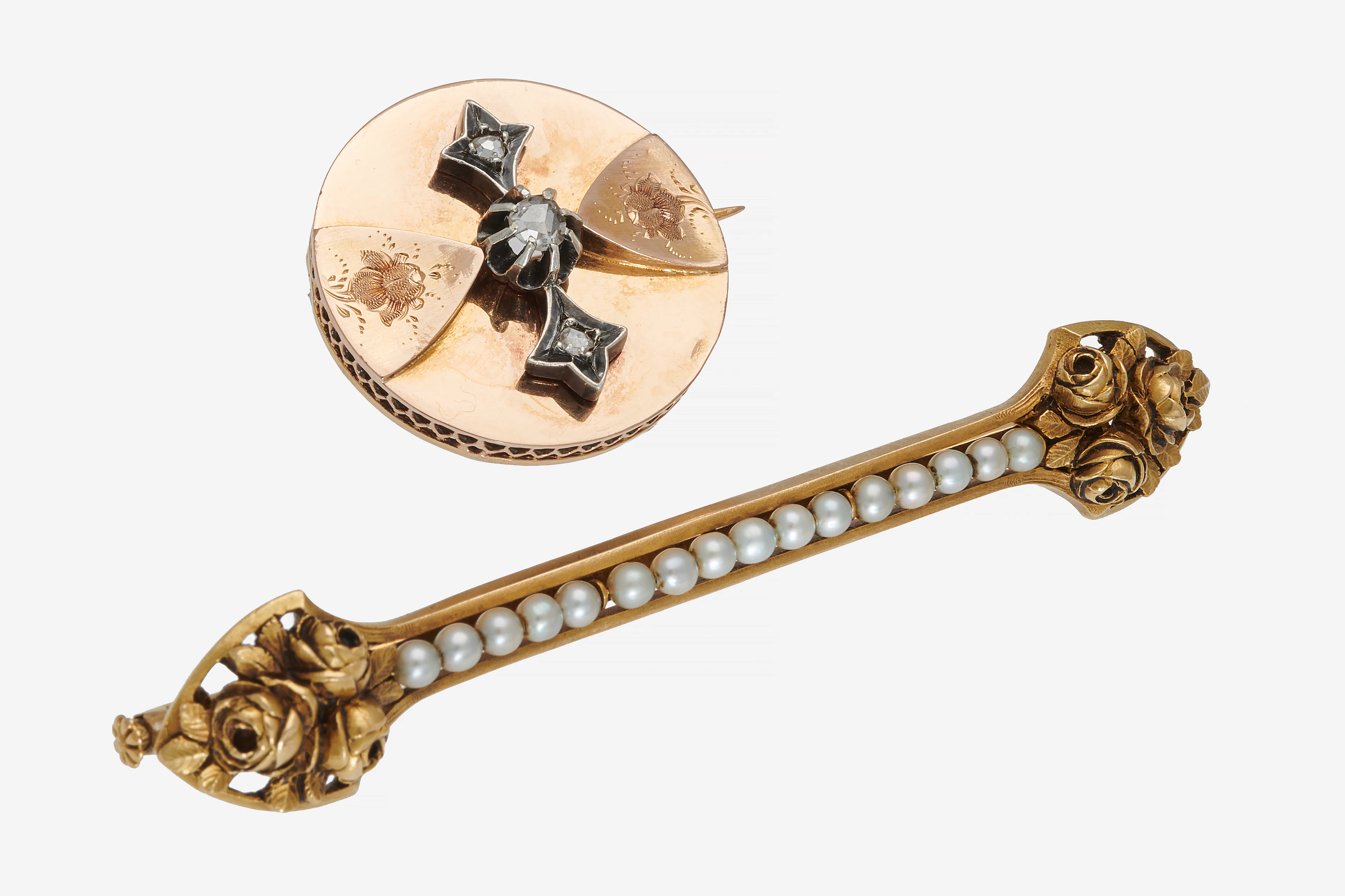 Lot de deux broches