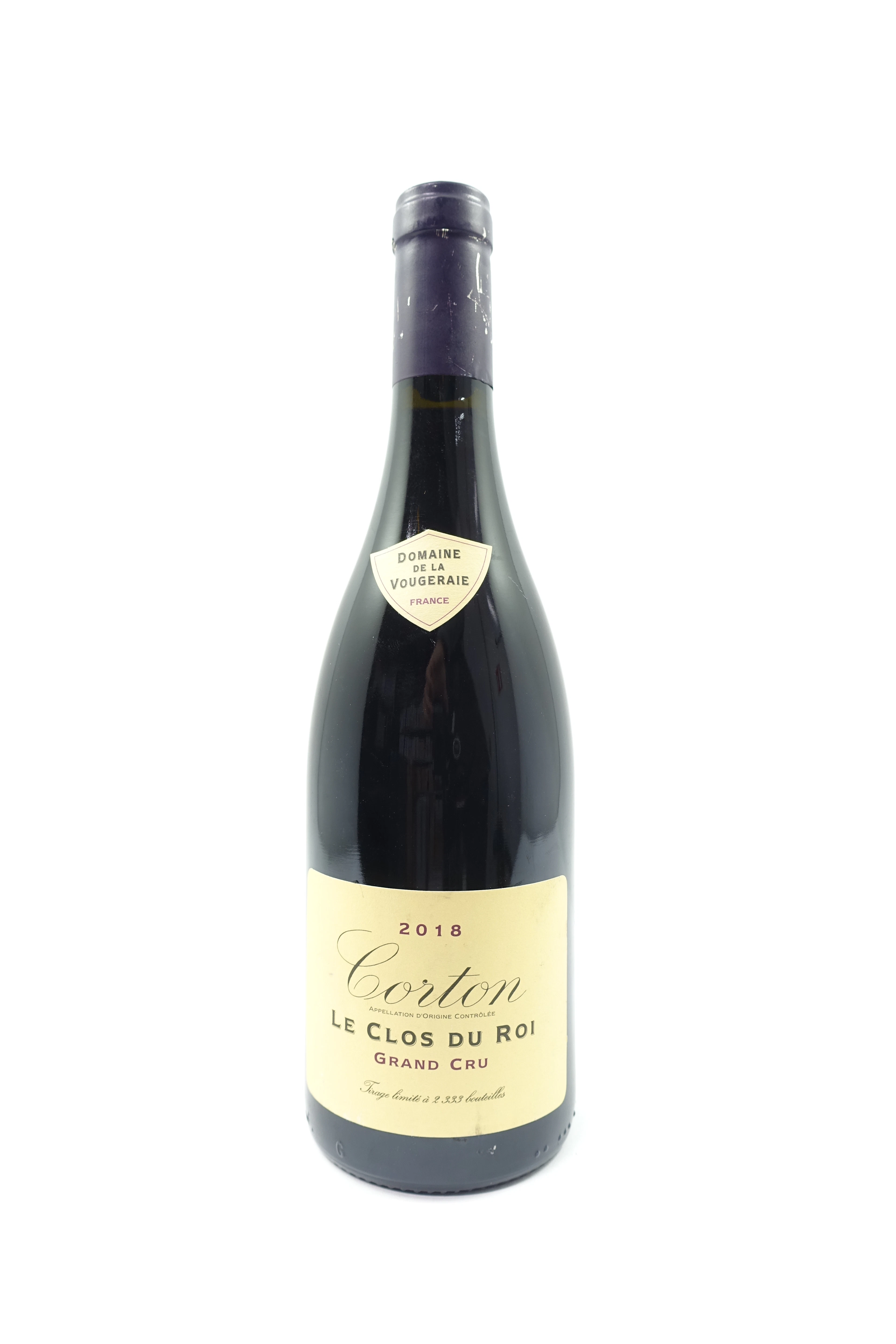 1 bt CORTON LE CLOS DU ROI 2018 Grand Cru. Domaine de la Vougeraie