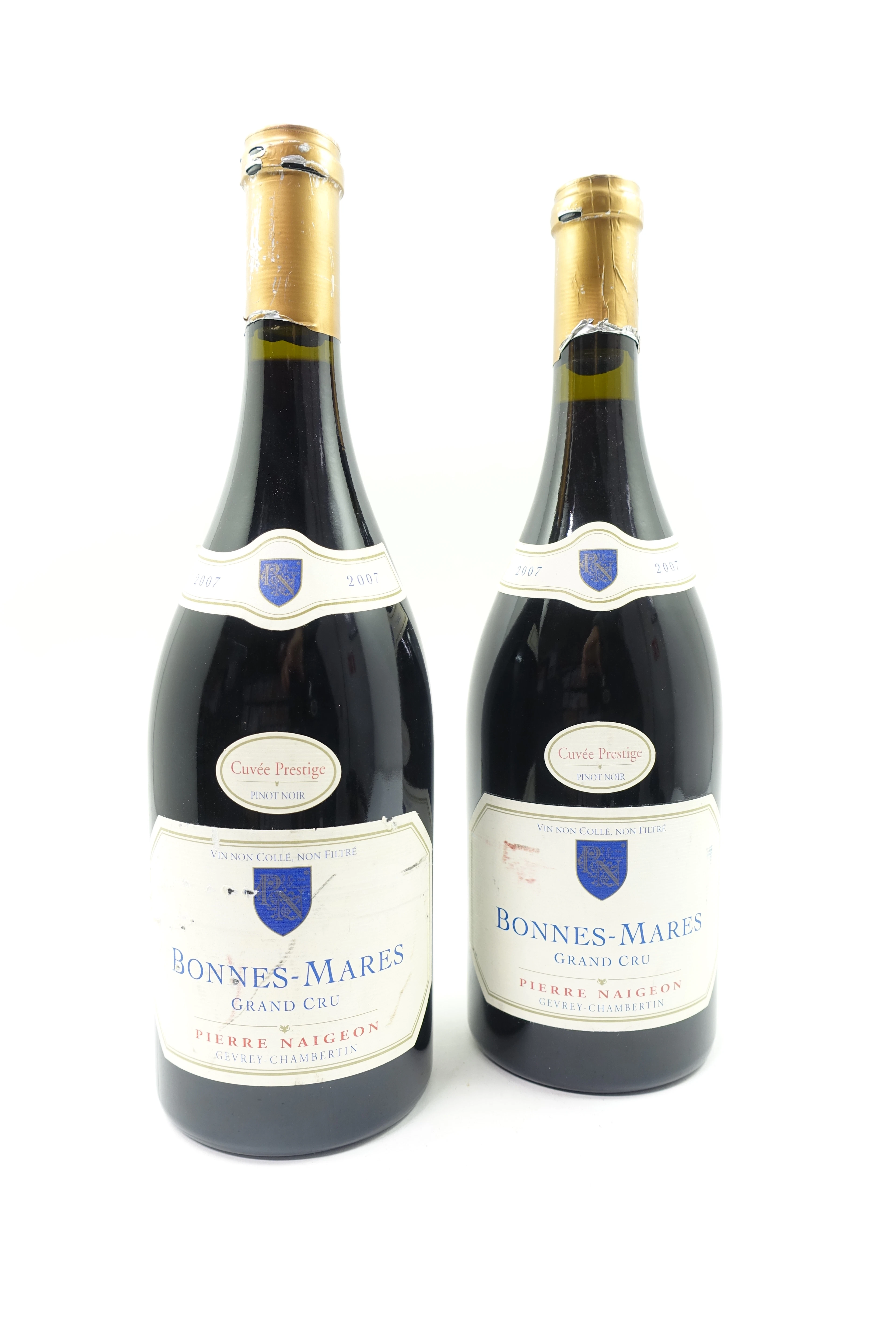 2 bts BONNES MARES 2007 Grand Cru. Pierre Naigeon