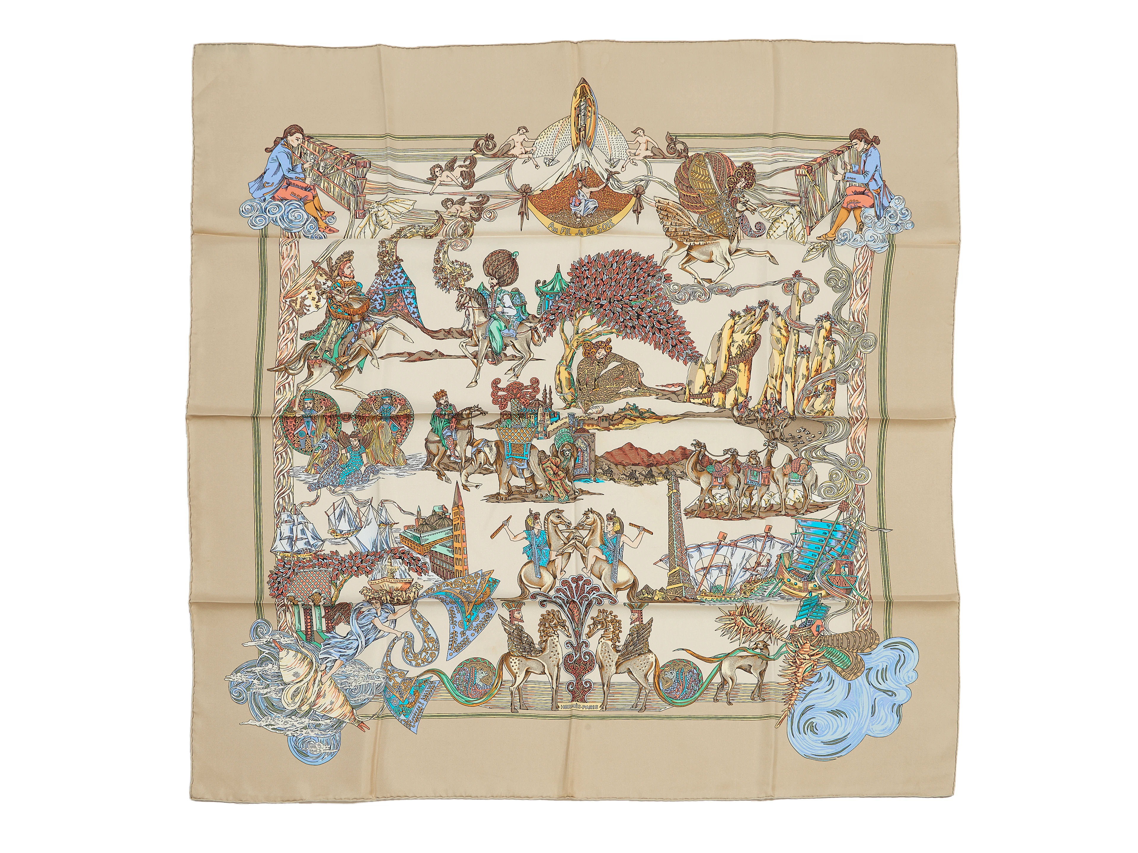 - HERMÈS - Scarf 90 AU FIL DE LA SOIE