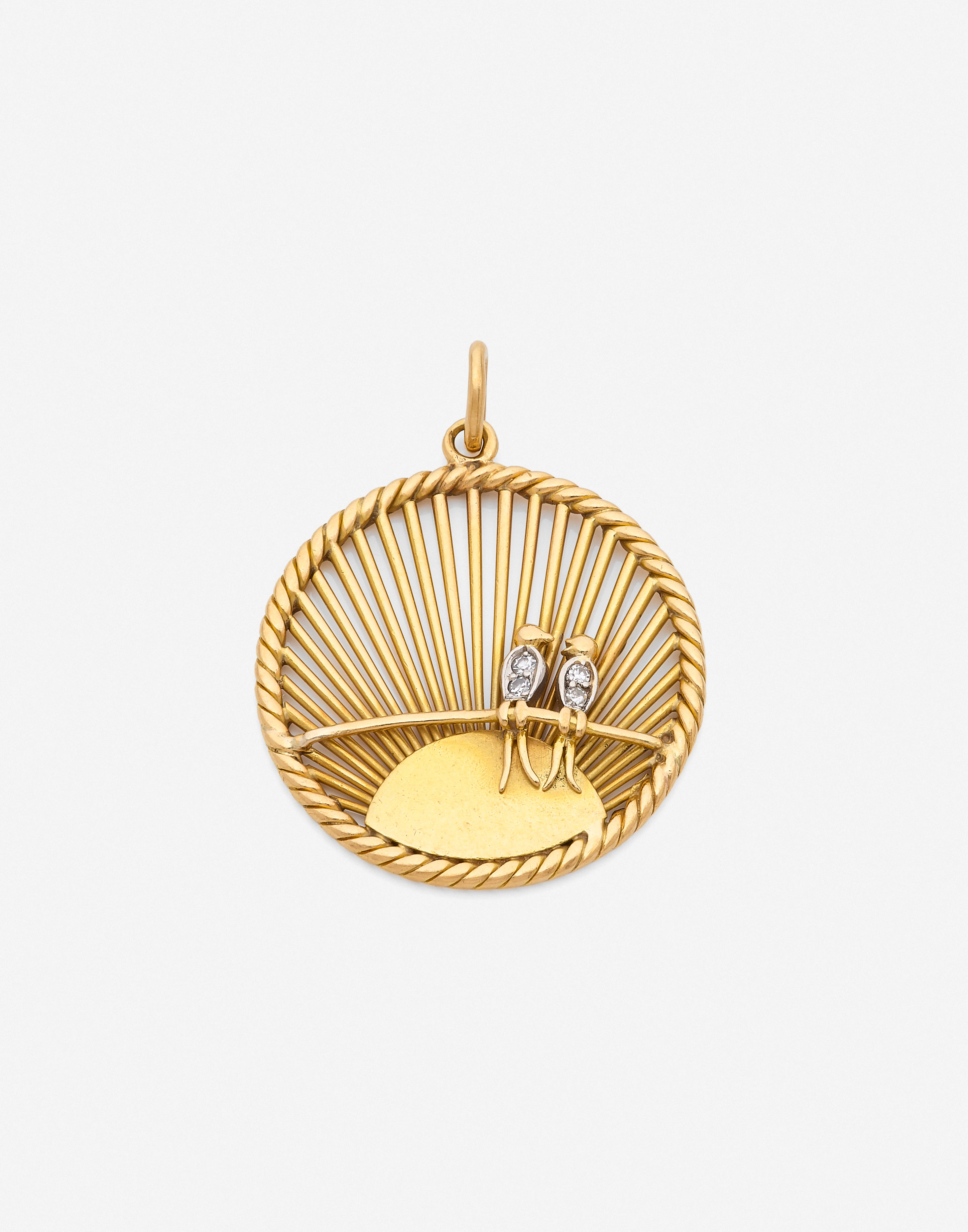 Attribué à VAN CLEEF & ARPELS Médaille "Les Inséparables"