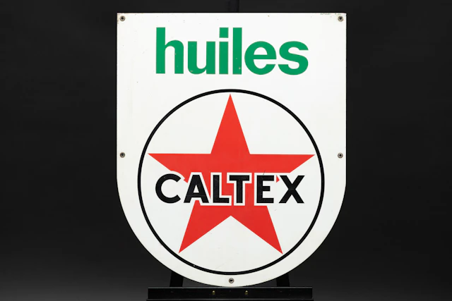 Huiles Caltex – Painted sign No reserve