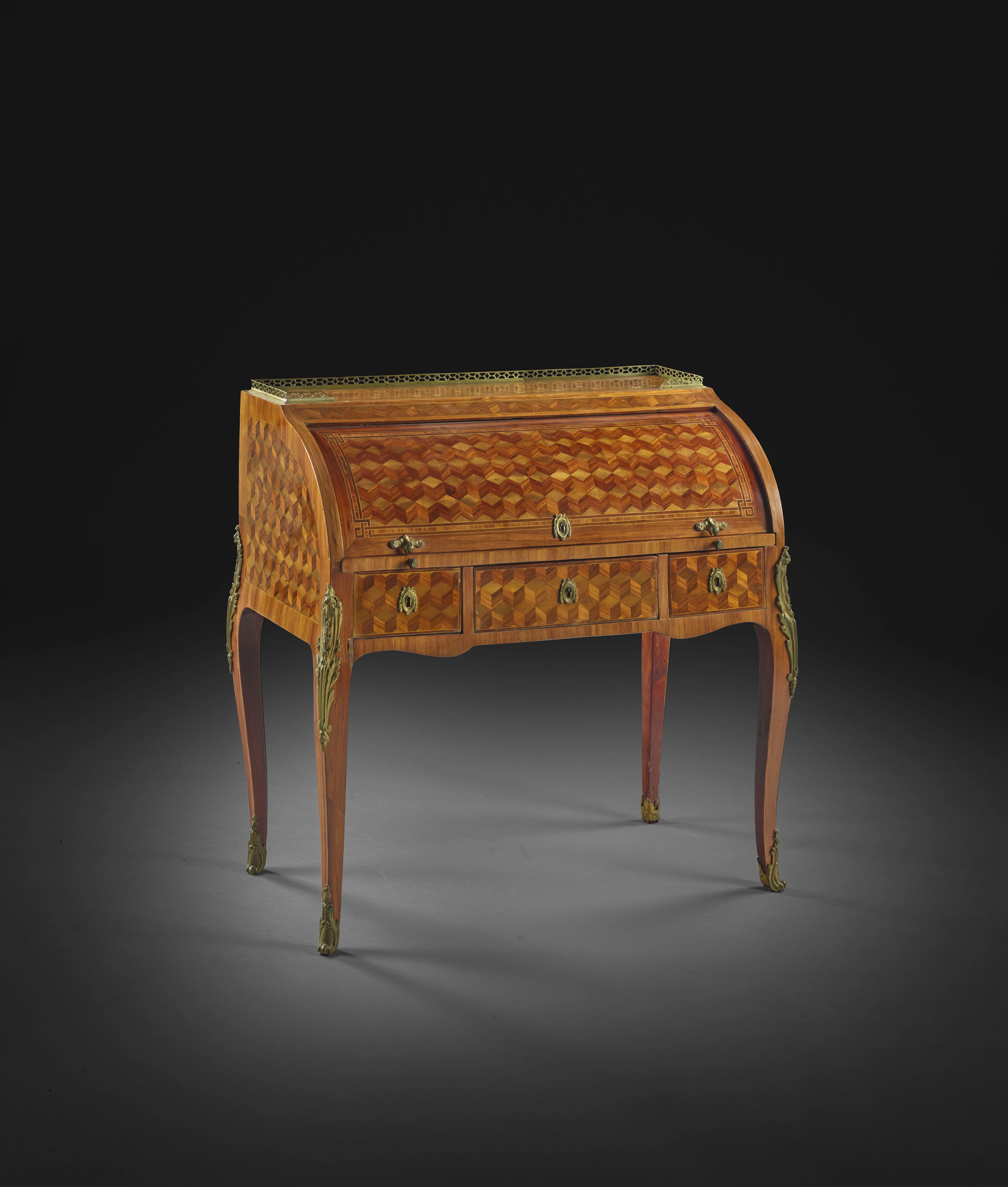 BUREAU À CYLINDRE D'ÉPOQUE TRANSITION