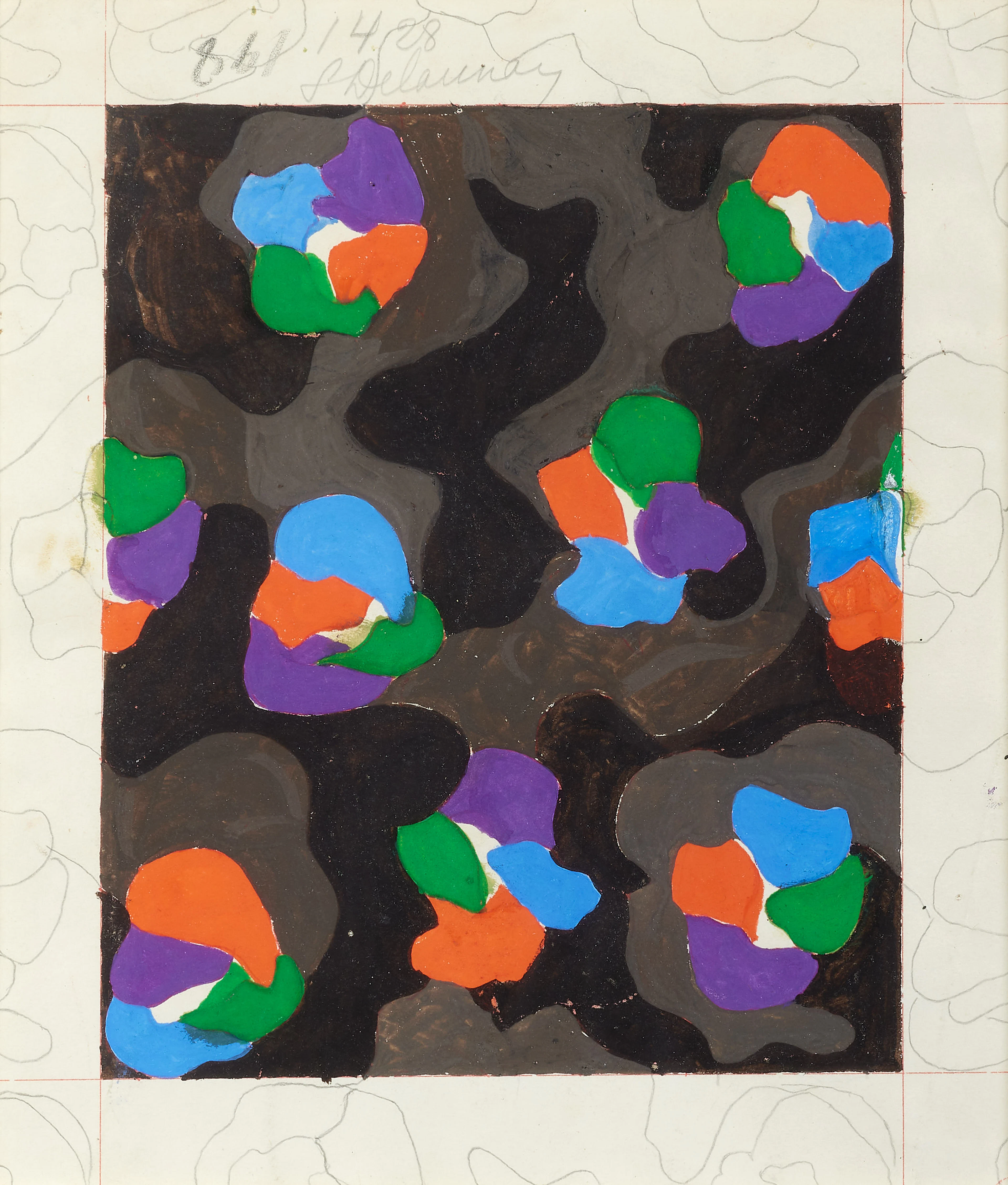 Sonia DELAUNAY 1885-1979 Projet de foulard