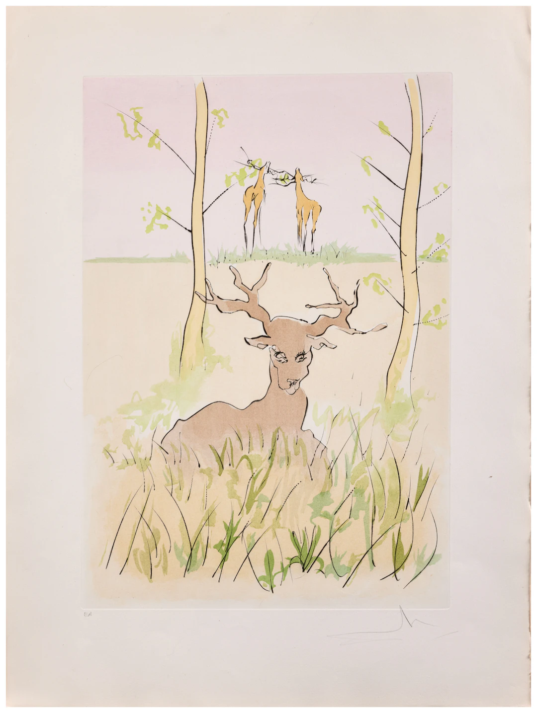 Salvador DALÍ 1904 - 1989 Cerf malade - 1974