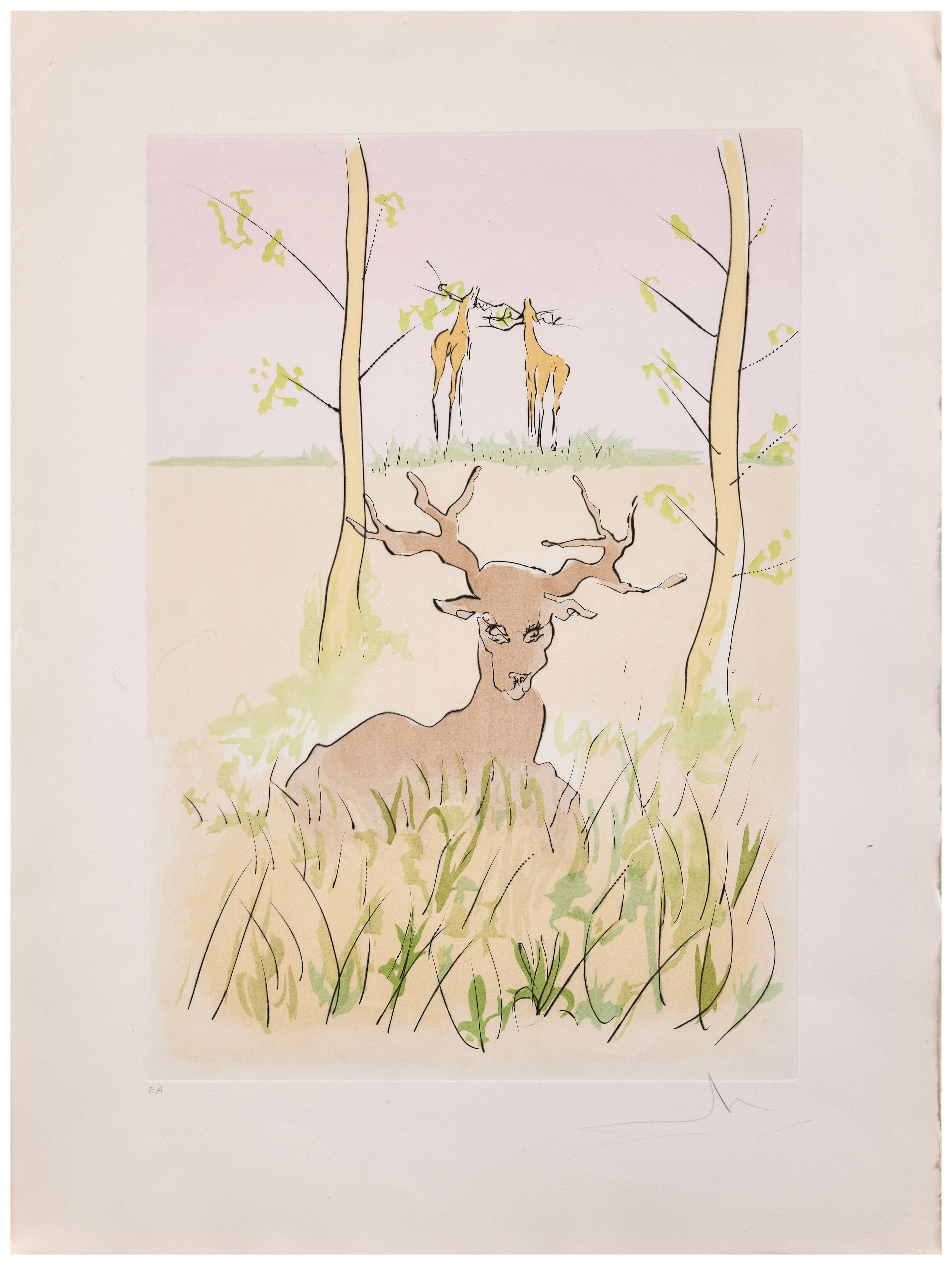 Salvador DALÍ 1904 - 1989 Cerf malade - 1974
