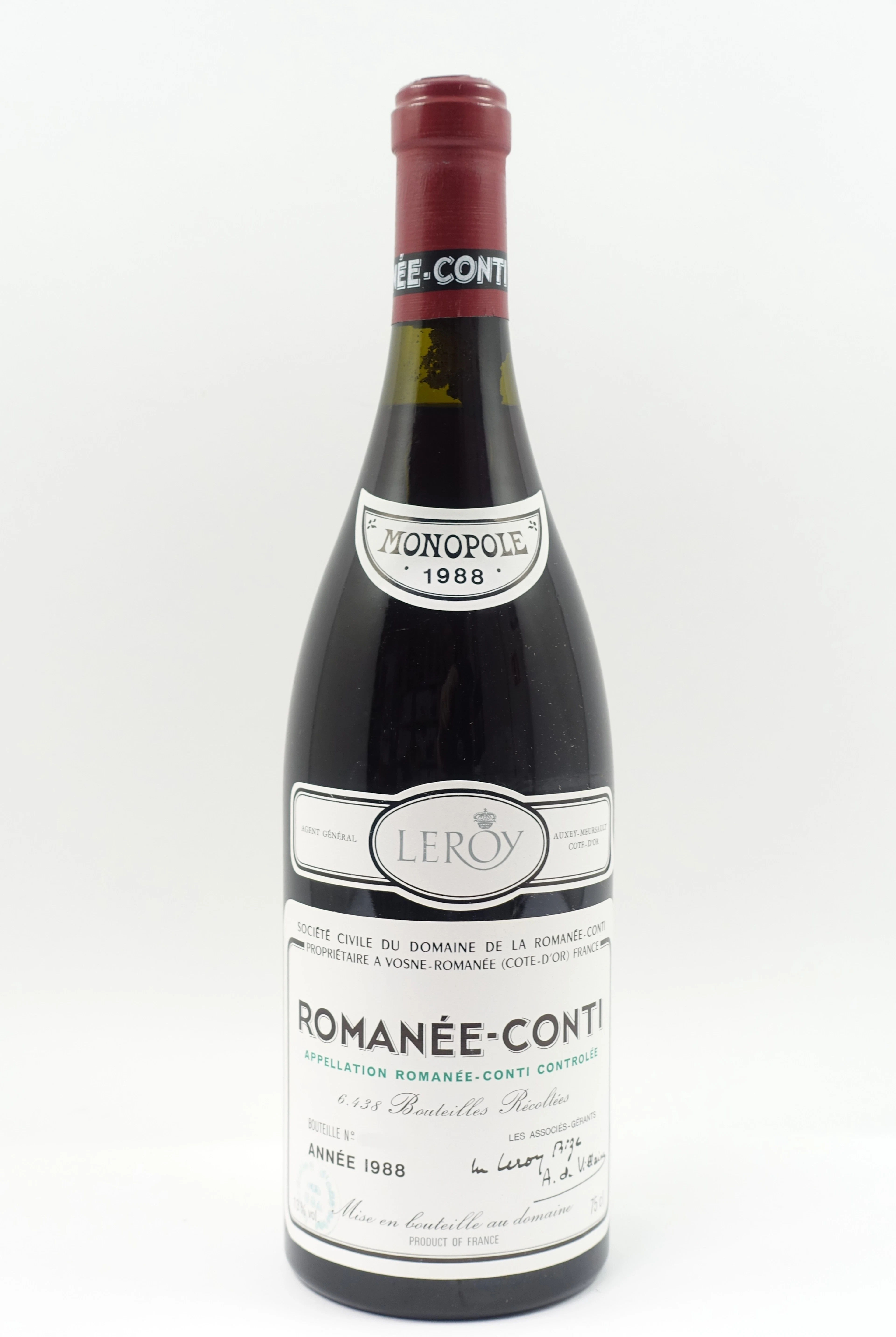 1 bt ROMANEE CONTI 1988 Grand Cru. Domaine de la Romanée Conti