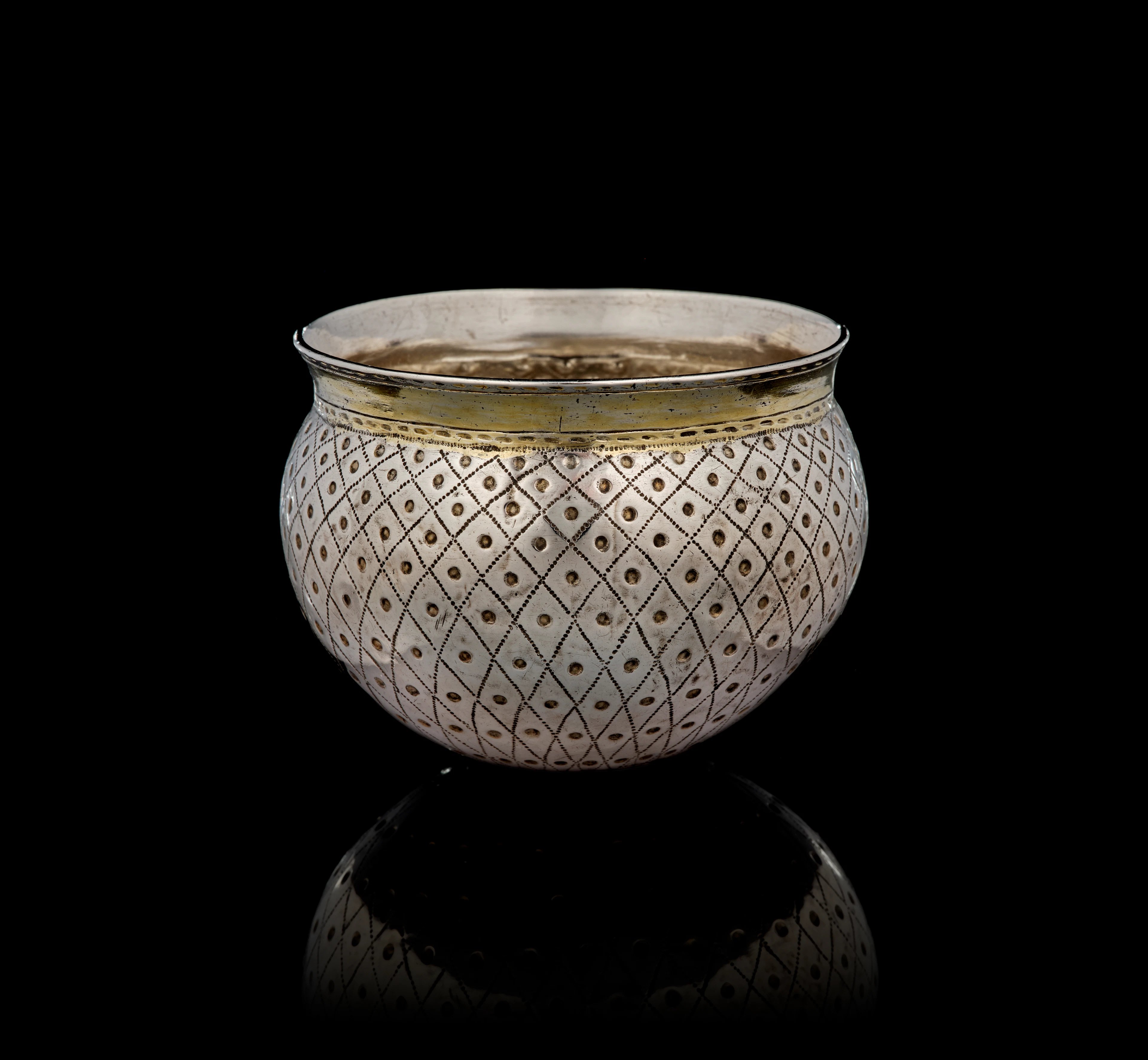 A Swiss parcel-gilt silver tumbler beaker, Arnold Klein's widow, Thun