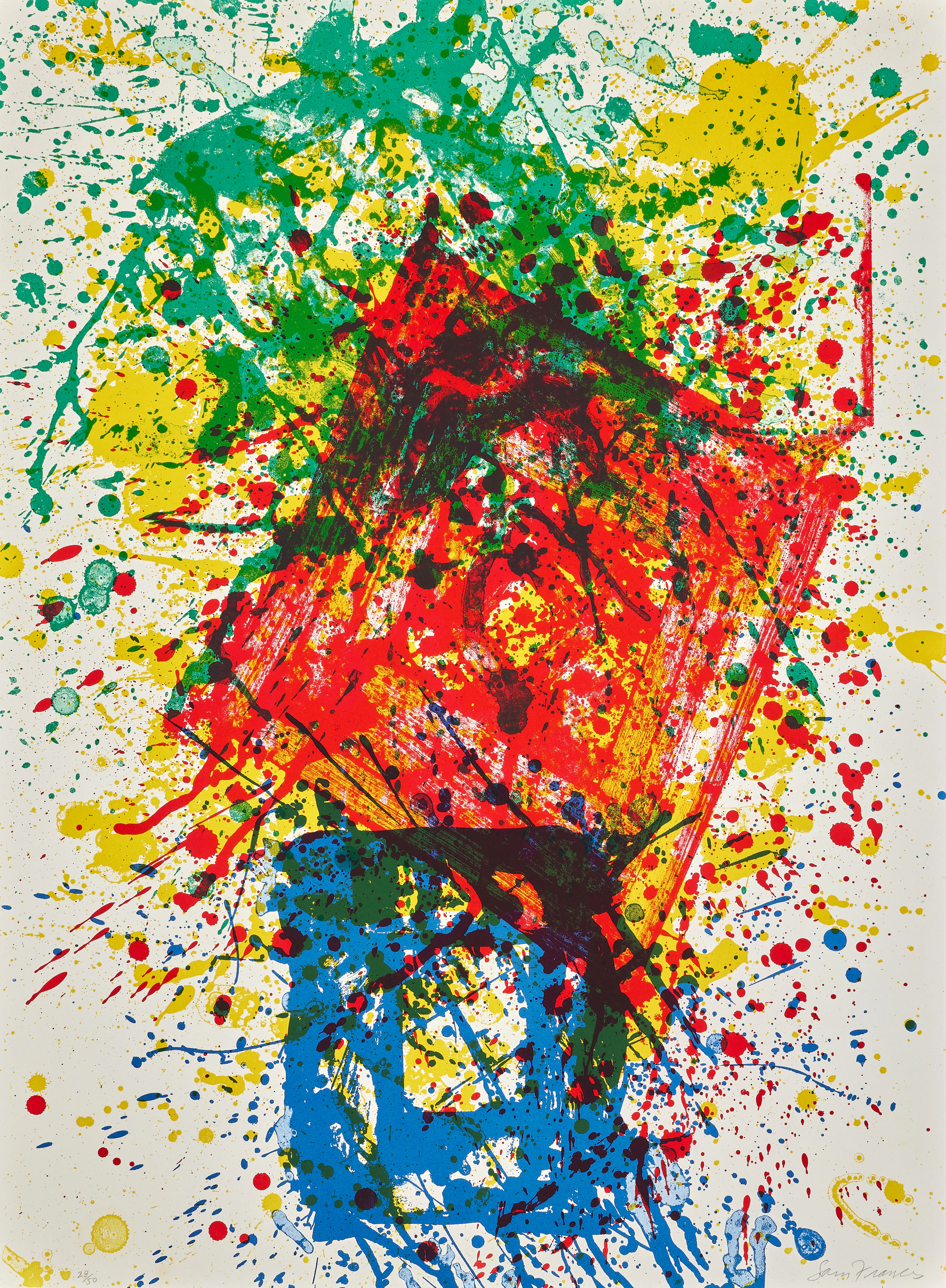 Sam FRANCIS 1923 - 1994 Papierski - 1992