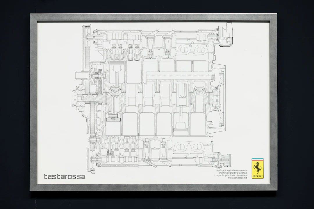 Ferrari Testarossa – Exploded views No reserve