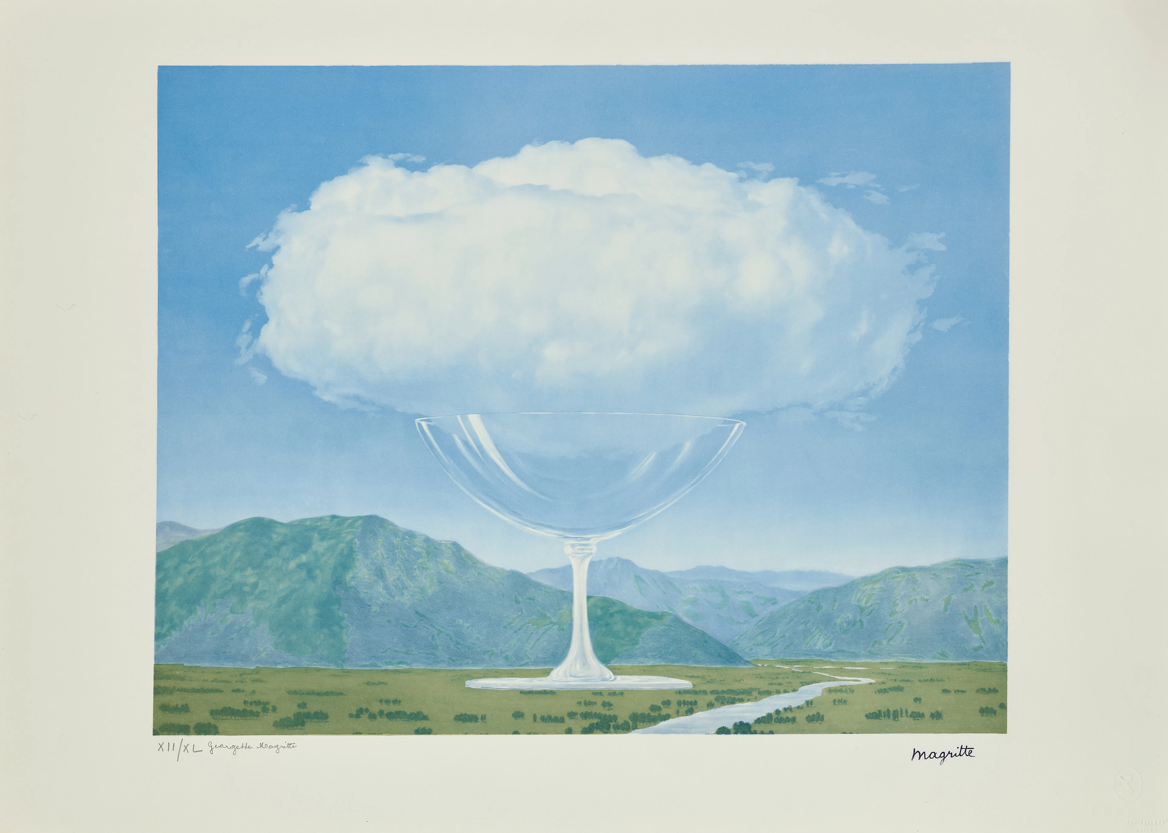 René MAGRITTE (d'après) La Corde Sensible - 1979