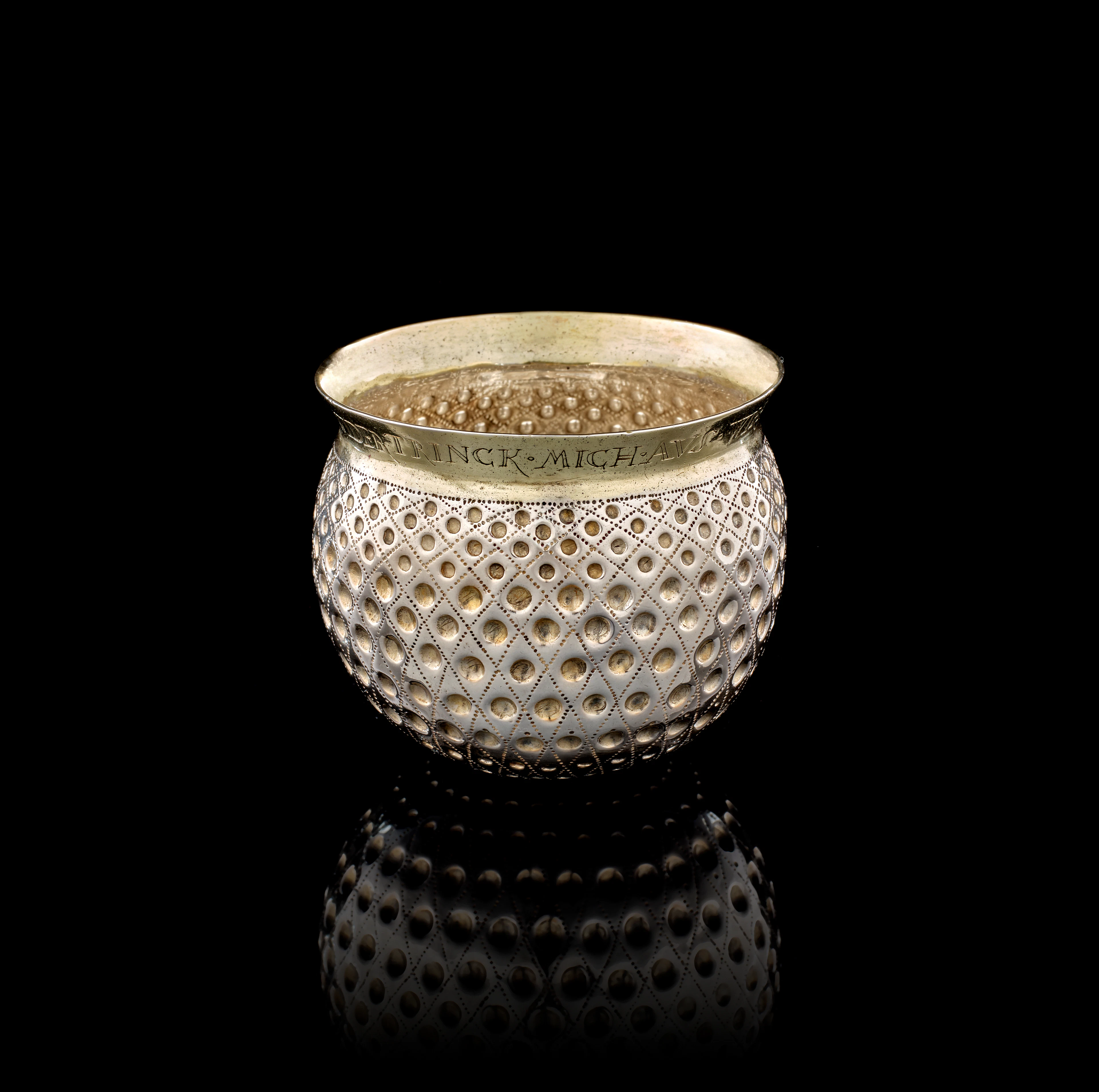 A German parcel-gilt silver tumbler beaker, Herman Hartleiff, Coesfeld
