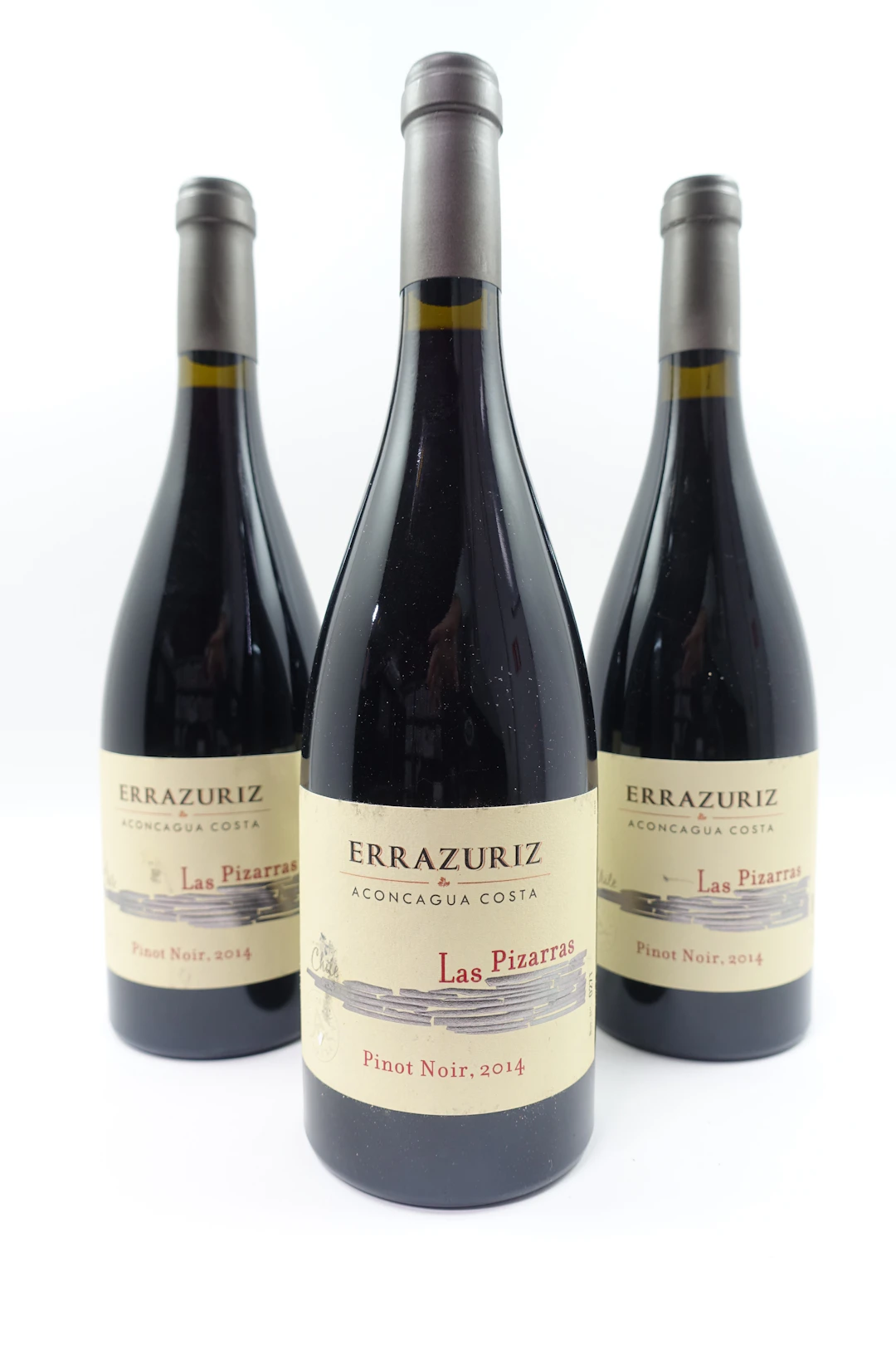 3 bts CHILI - ACONCAGUA COSTA 2014 Pinot Noir. Las Pizarras. Errazuriz