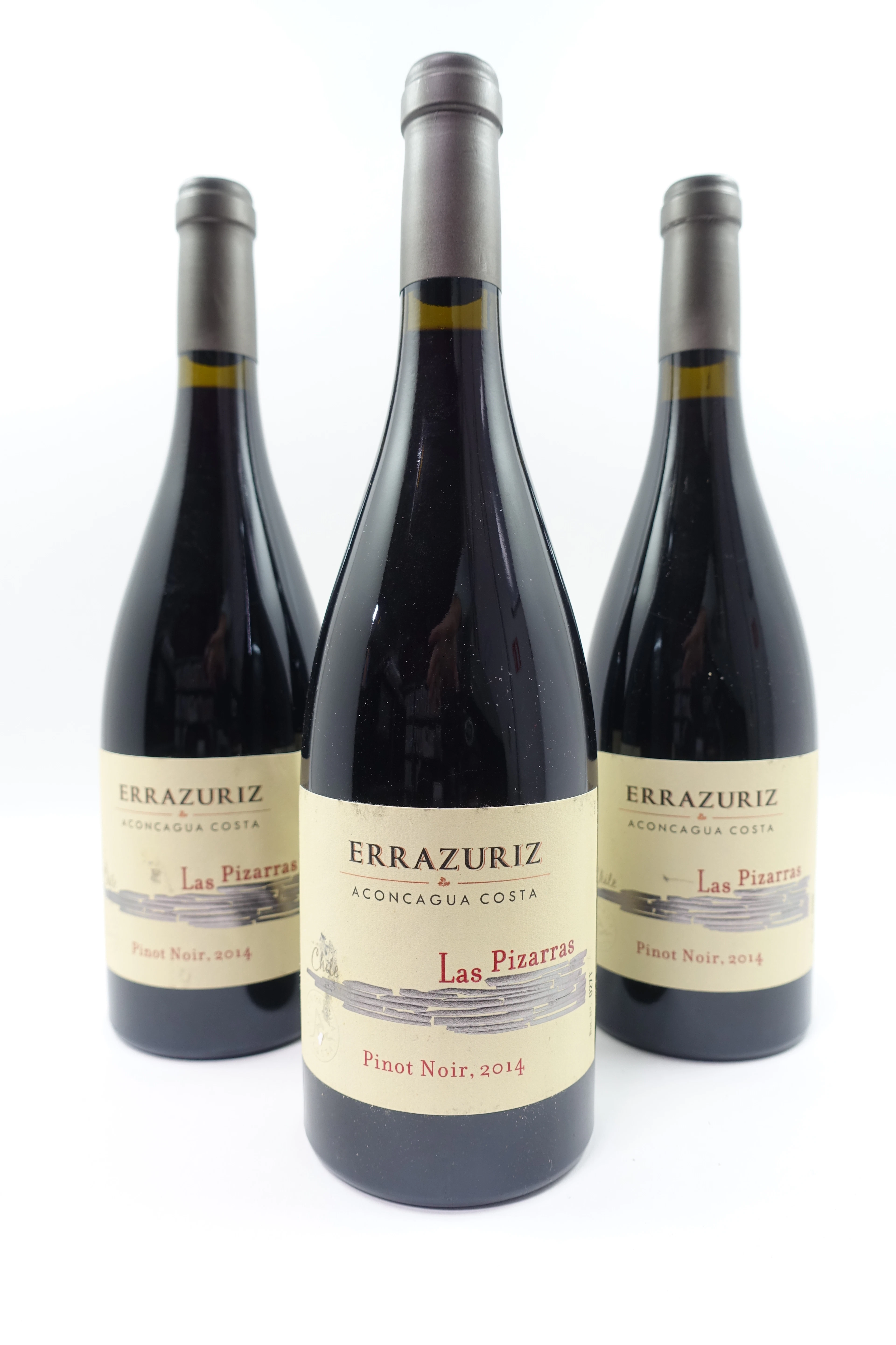 3 bts CHILI - ACONCAGUA COSTA 2014 Pinot Noir. Las Pizarras. Errazuriz