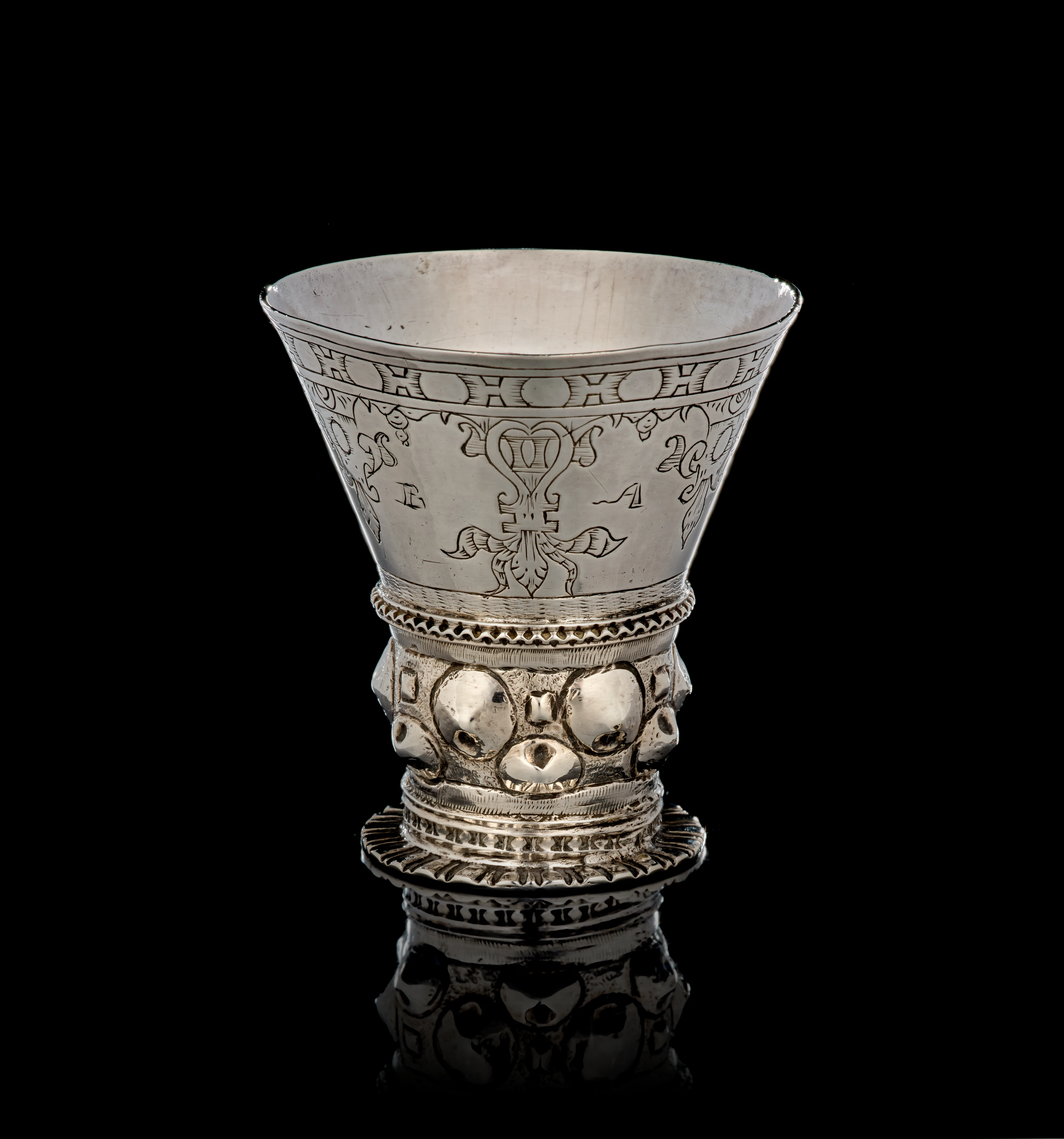 A German silver römer beaker, Heinrich Triebel, Kiel , circa 1590